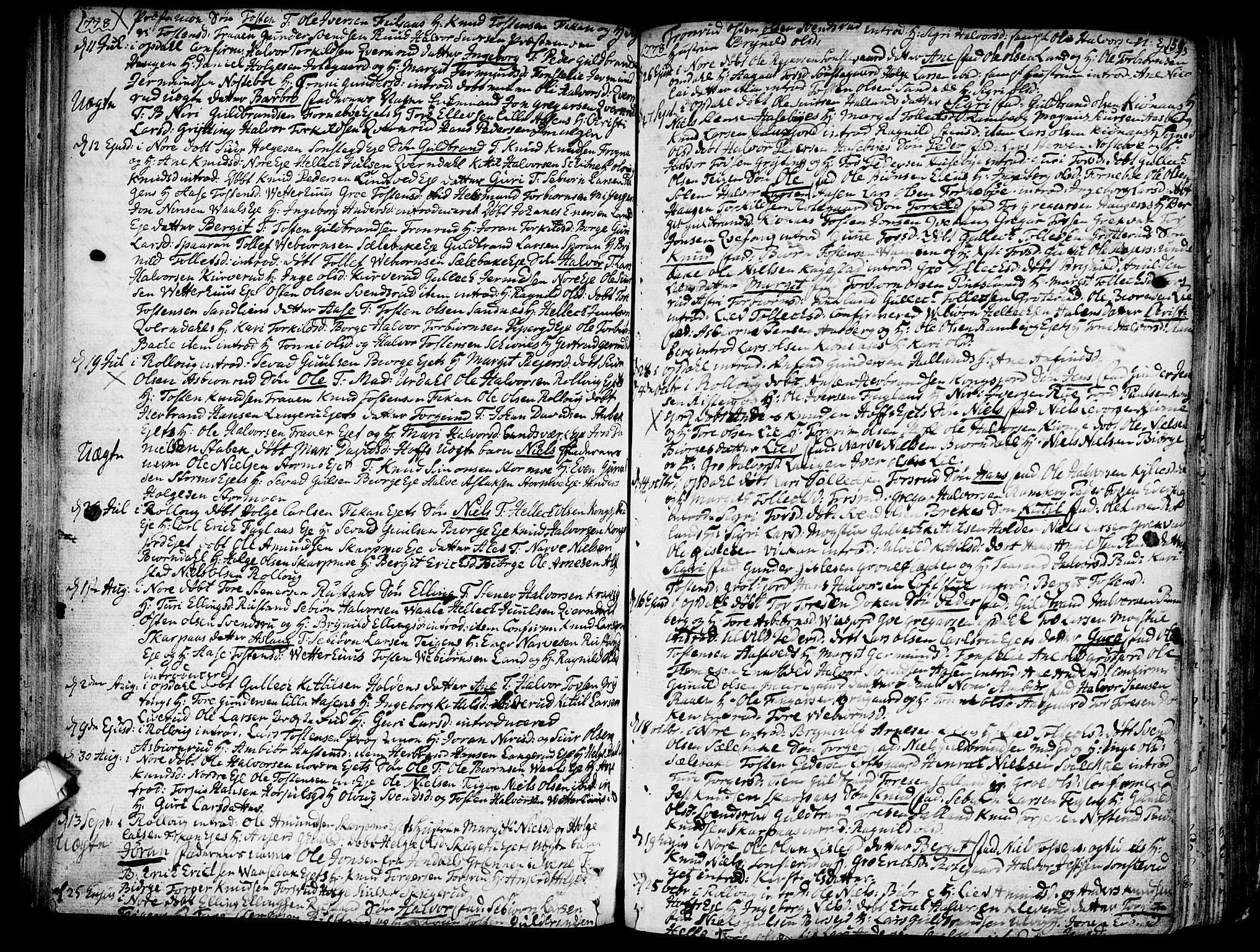 Rollag kirkebøker, SAKO/A-240/F/Fa/L0003: Parish register (official) no. I 3, 1743-1778, p. 159