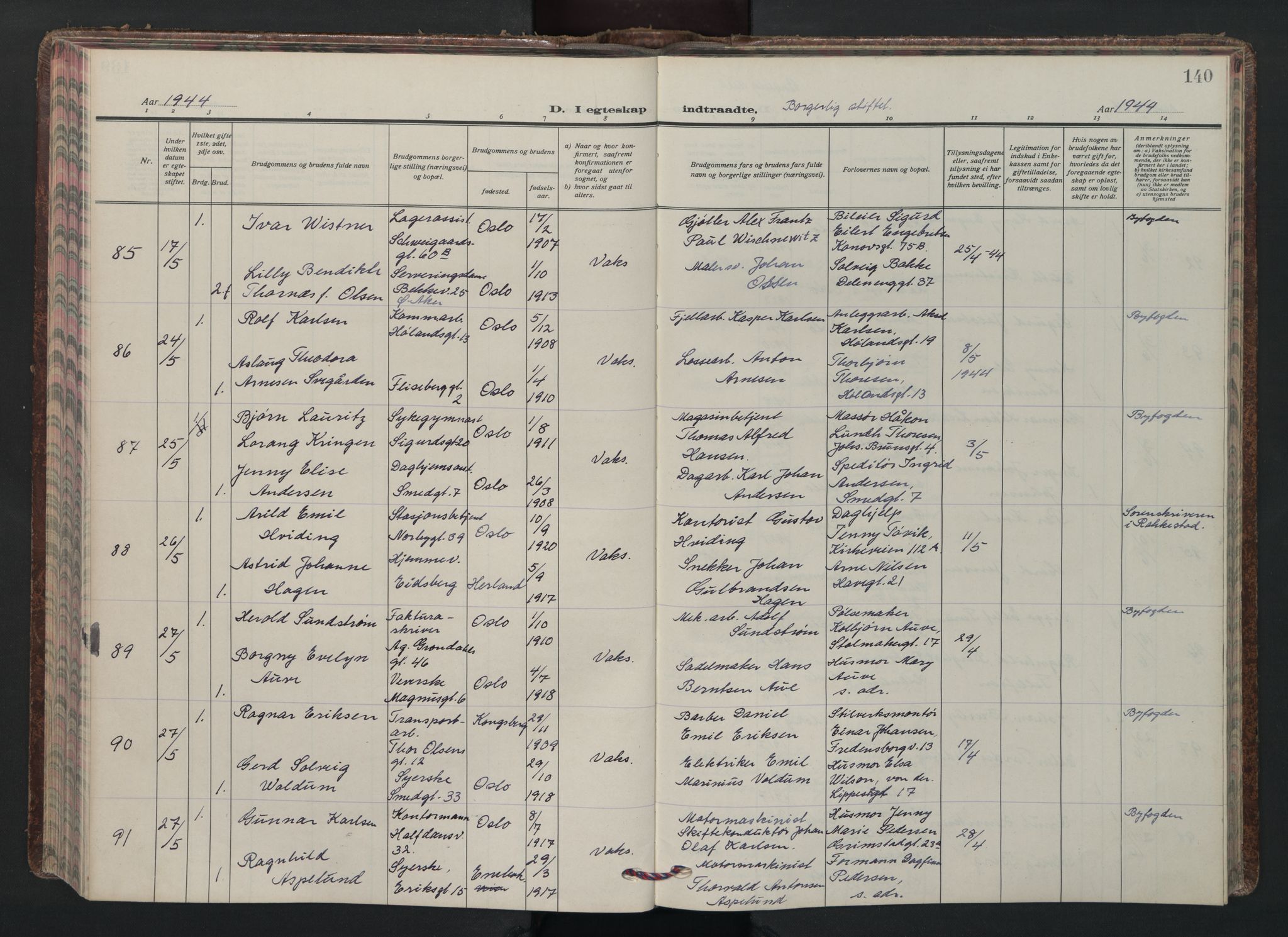 Grønland prestekontor Kirkebøker, SAO/A-10848/F/Fa/L0020: Parish register (official) no. 20, 1935-1946, p. 140