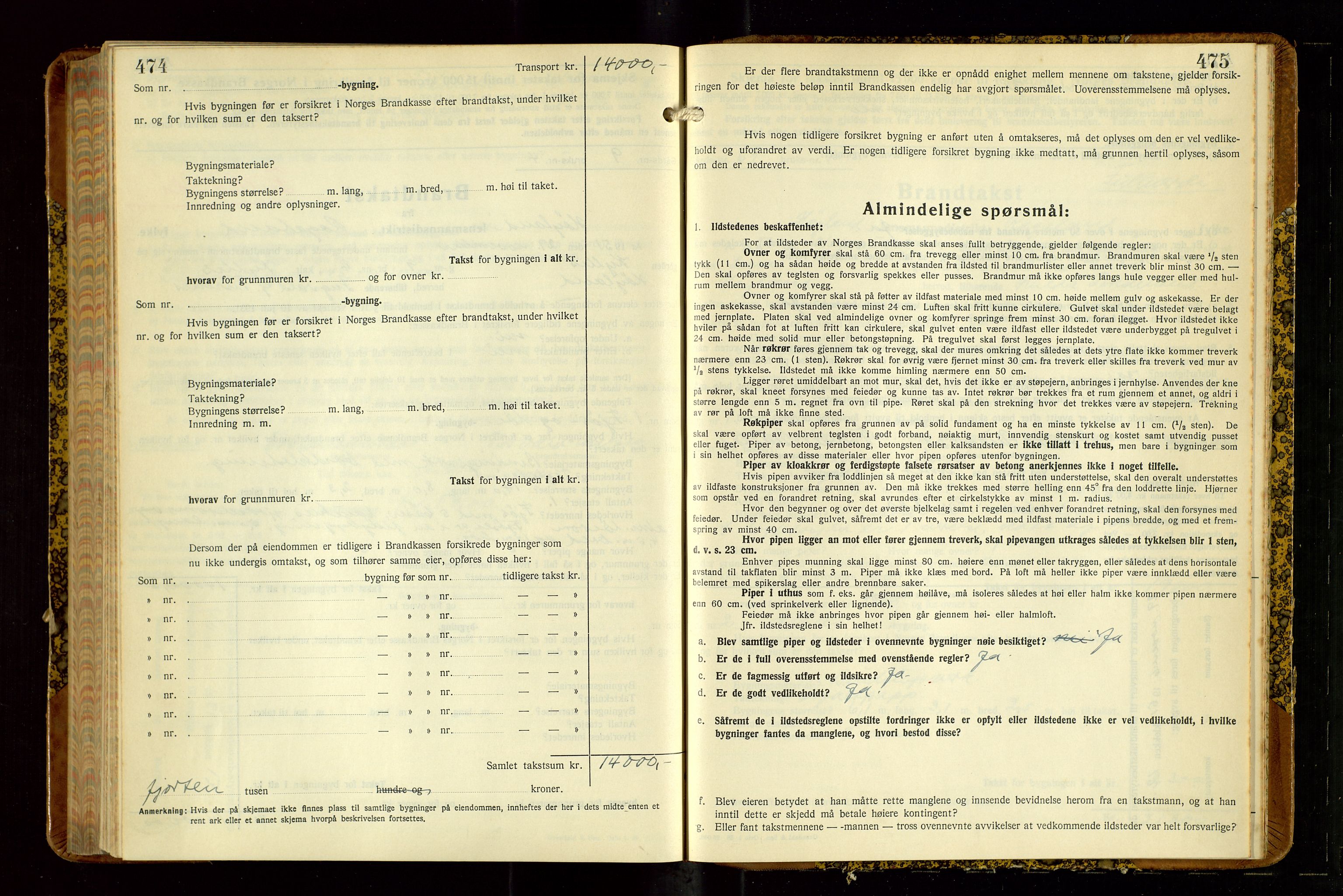 Høyland/Sandnes lensmannskontor, AV/SAST-A-100166/Gob/L0008: "Branntakstprotokoll", 1940-1952, p. 474-475