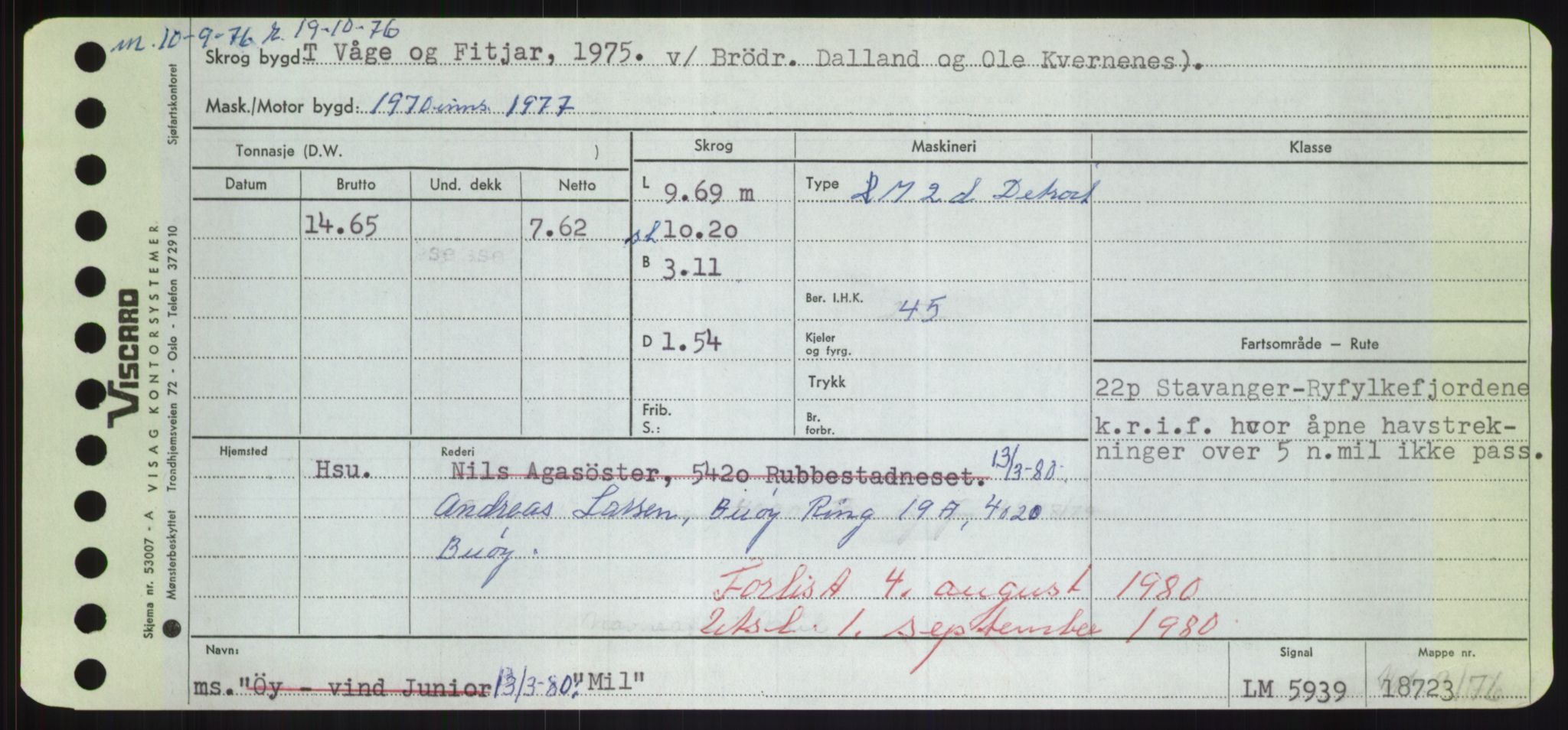 Sjøfartsdirektoratet med forløpere, Skipsmålingen, RA/S-1627/H/Hd/L0024: Fartøy, M-Mim, p. 571
