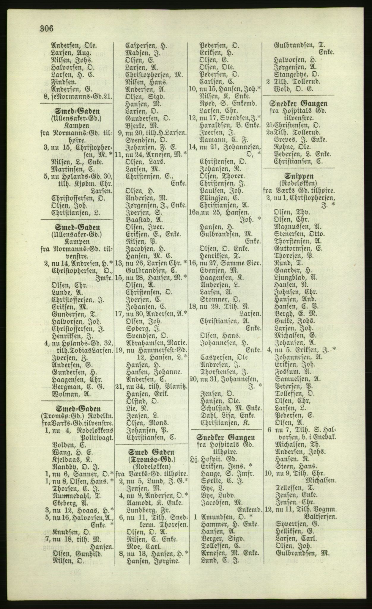 Kristiania/Oslo adressebok, PUBL/-, 1881, p. 306