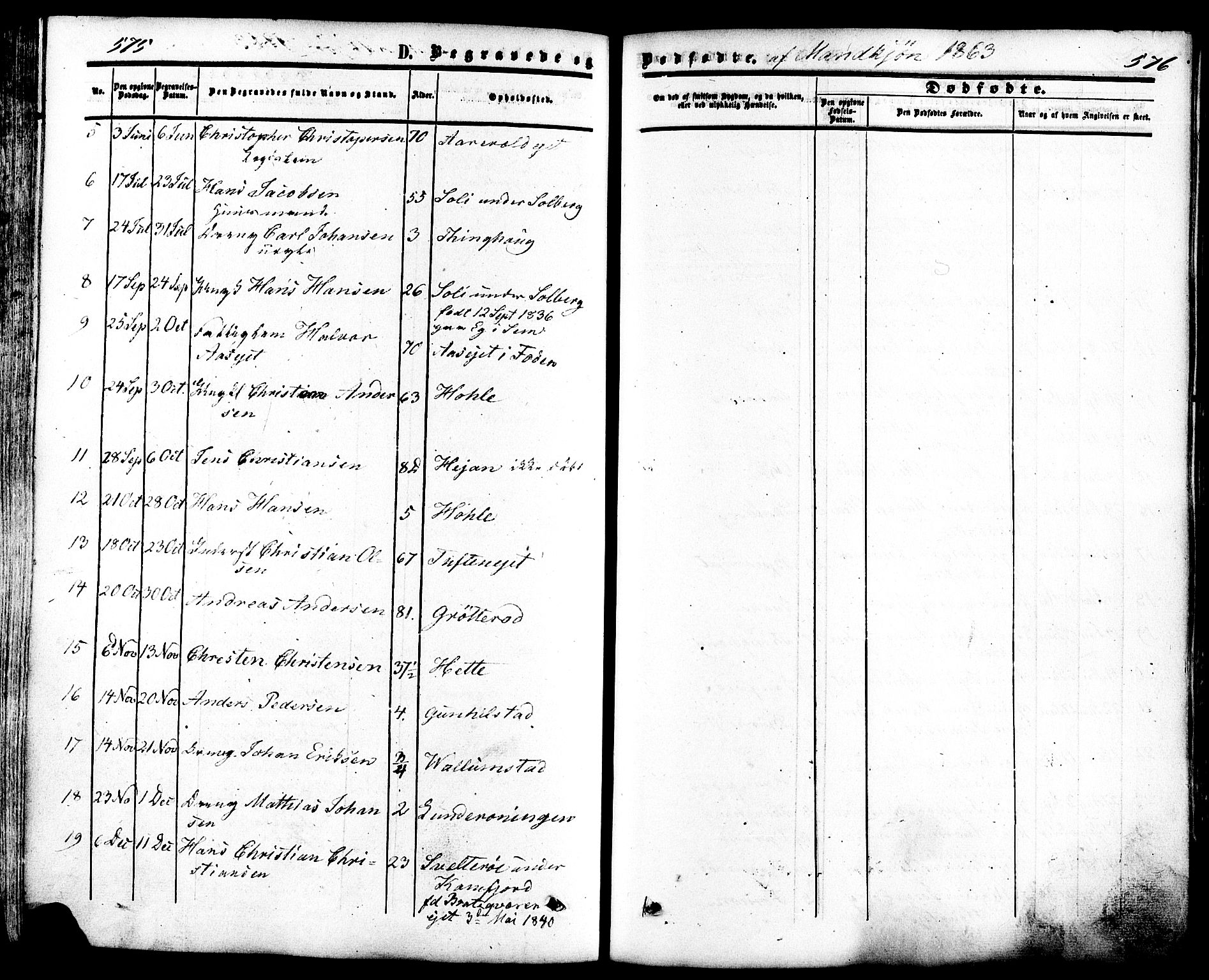 Ramnes kirkebøker, AV/SAKO-A-314/F/Fa/L0006: Parish register (official) no. I 6, 1862-1877, p. 575-576