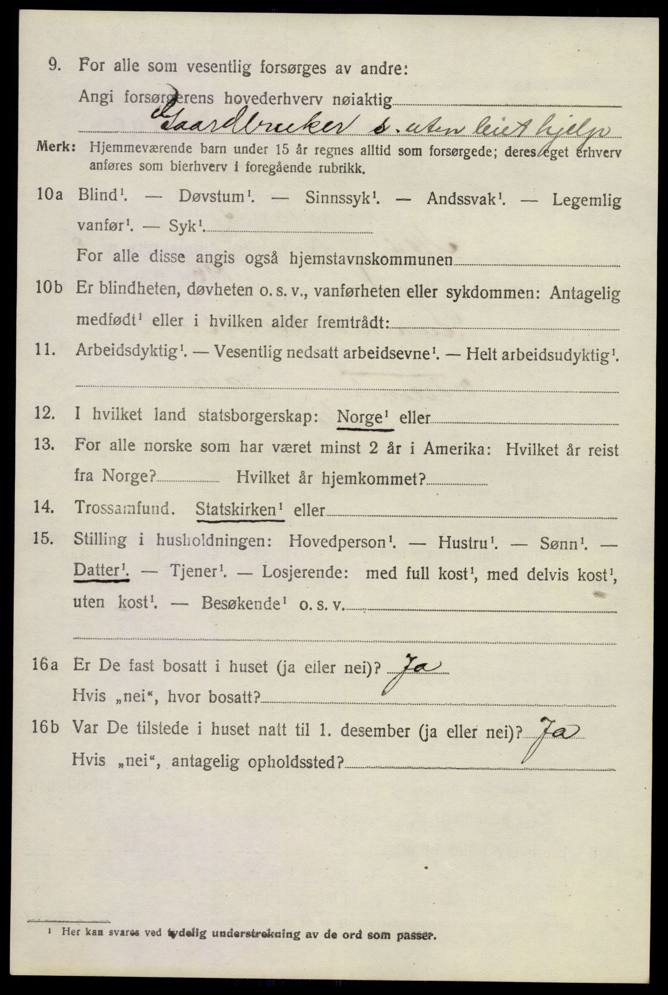 SAKO, 1920 census for Nore, 1920, p. 2219