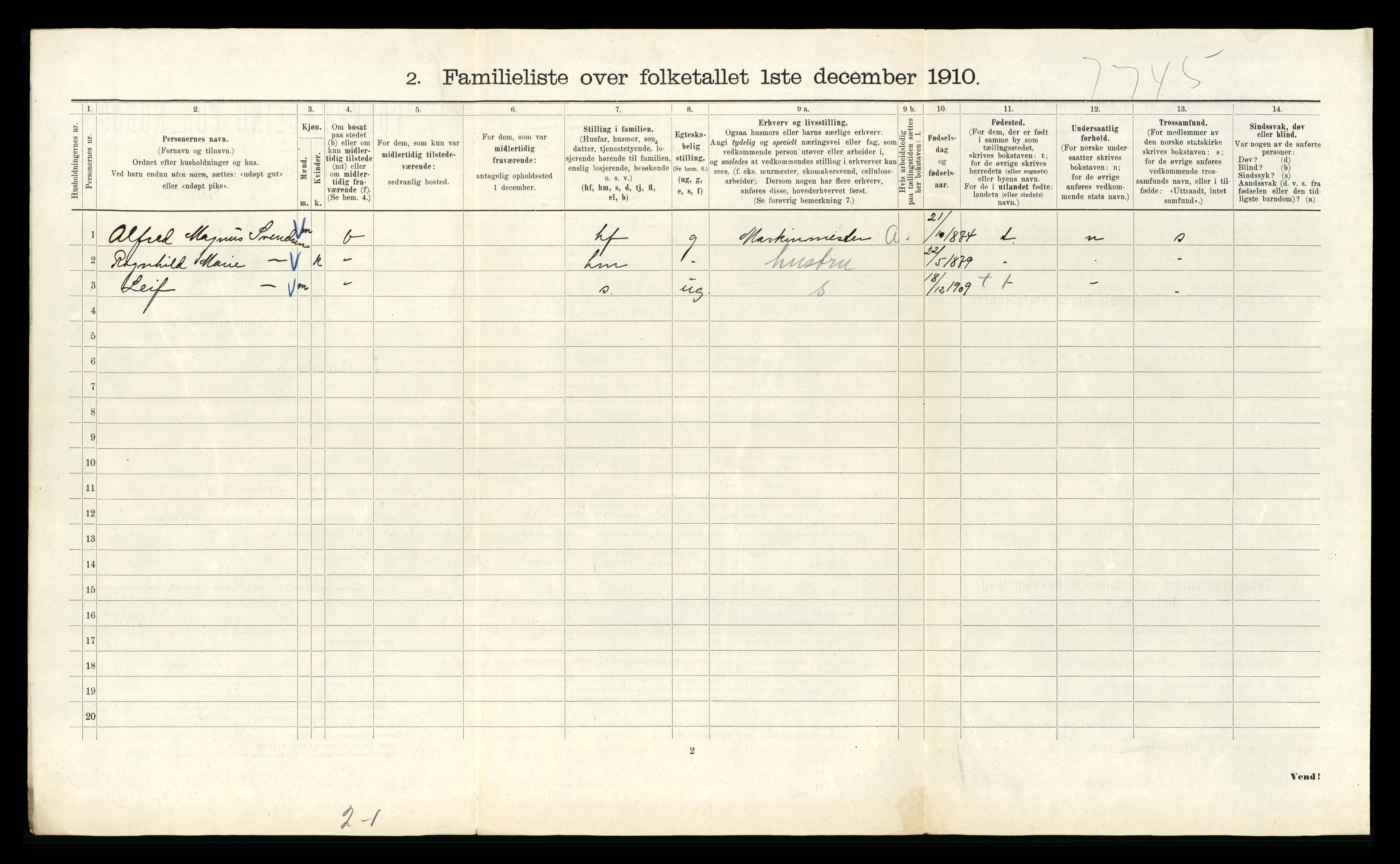 RA, 1910 census for Kristiania, 1910, p. 50832