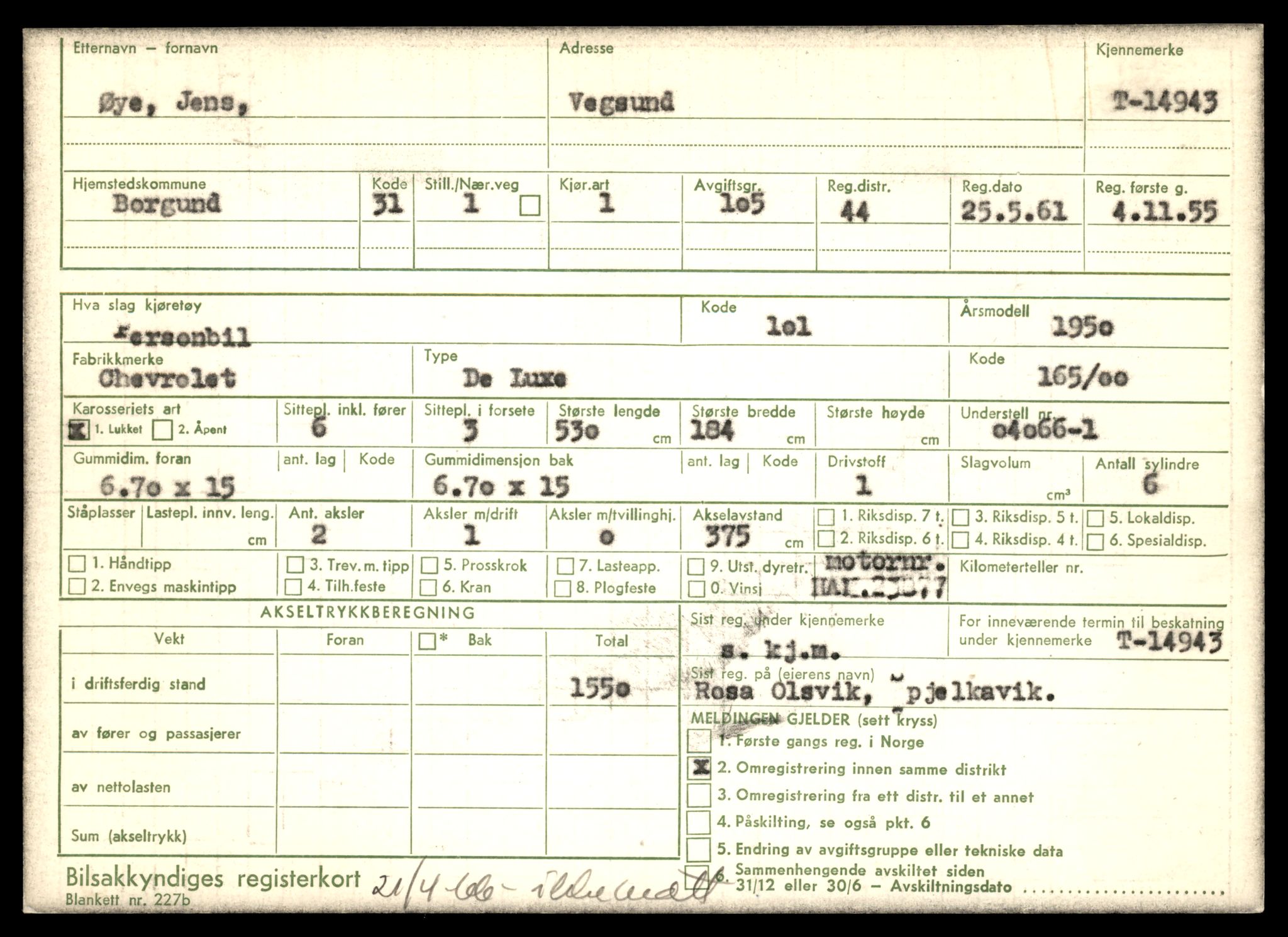 Møre og Romsdal vegkontor - Ålesund trafikkstasjon, AV/SAT-A-4099/F/Fe/L0049: Registreringskort for kjøretøy T 14864 - T 18613, 1927-1998, p. 1843