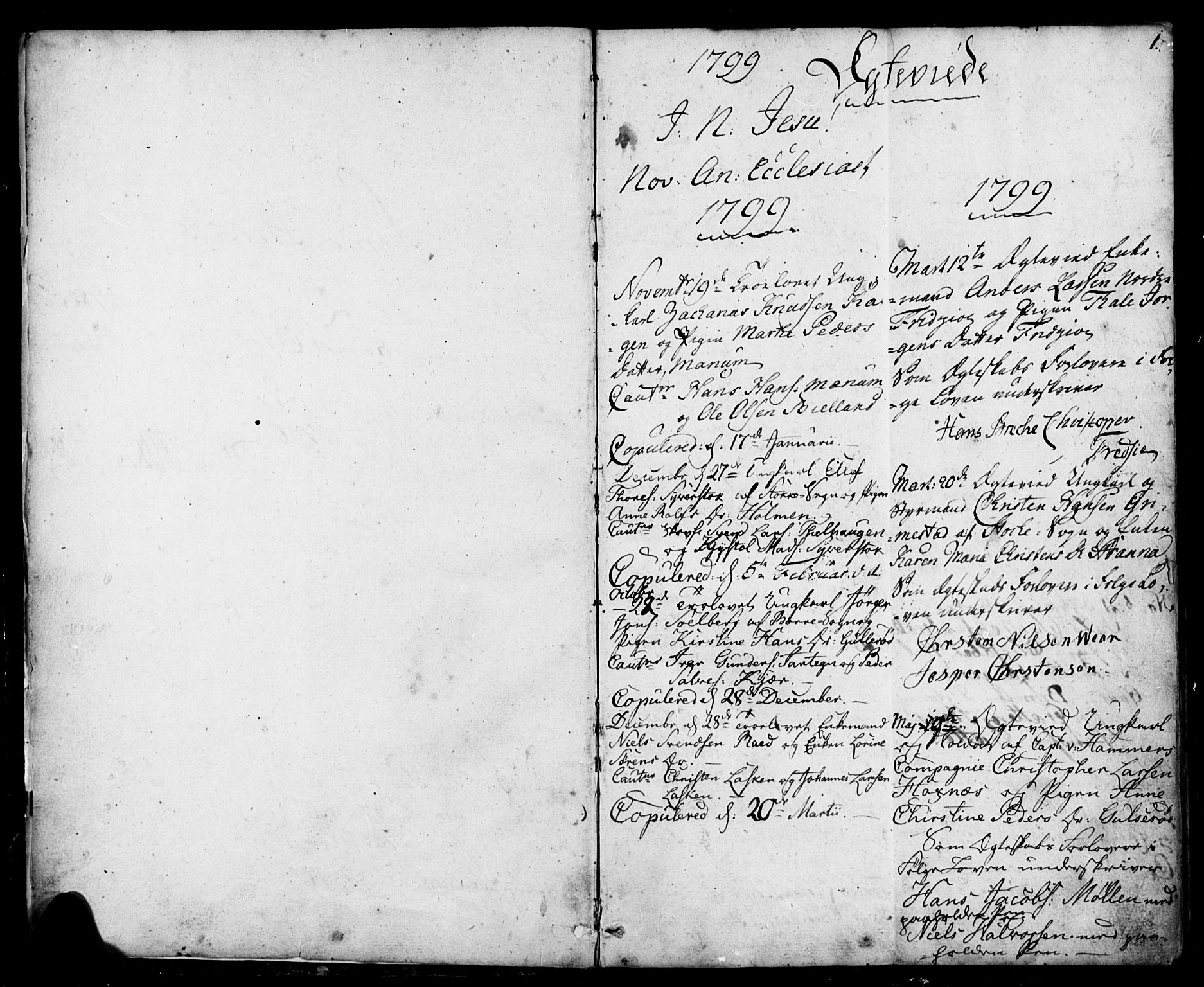 Sem kirkebøker, SAKO/A-5/F/Fa/L0003: Parish register (official) no. I 3, 1799-1814, p. 0-1