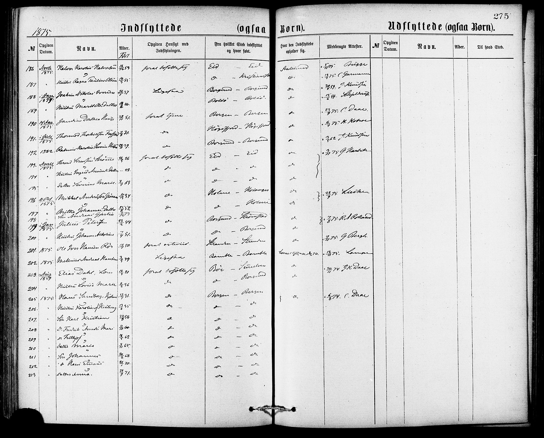 Ministerialprotokoller, klokkerbøker og fødselsregistre - Møre og Romsdal, AV/SAT-A-1454/529/L0453: Parish register (official) no. 529A03, 1872-1877, p. 275