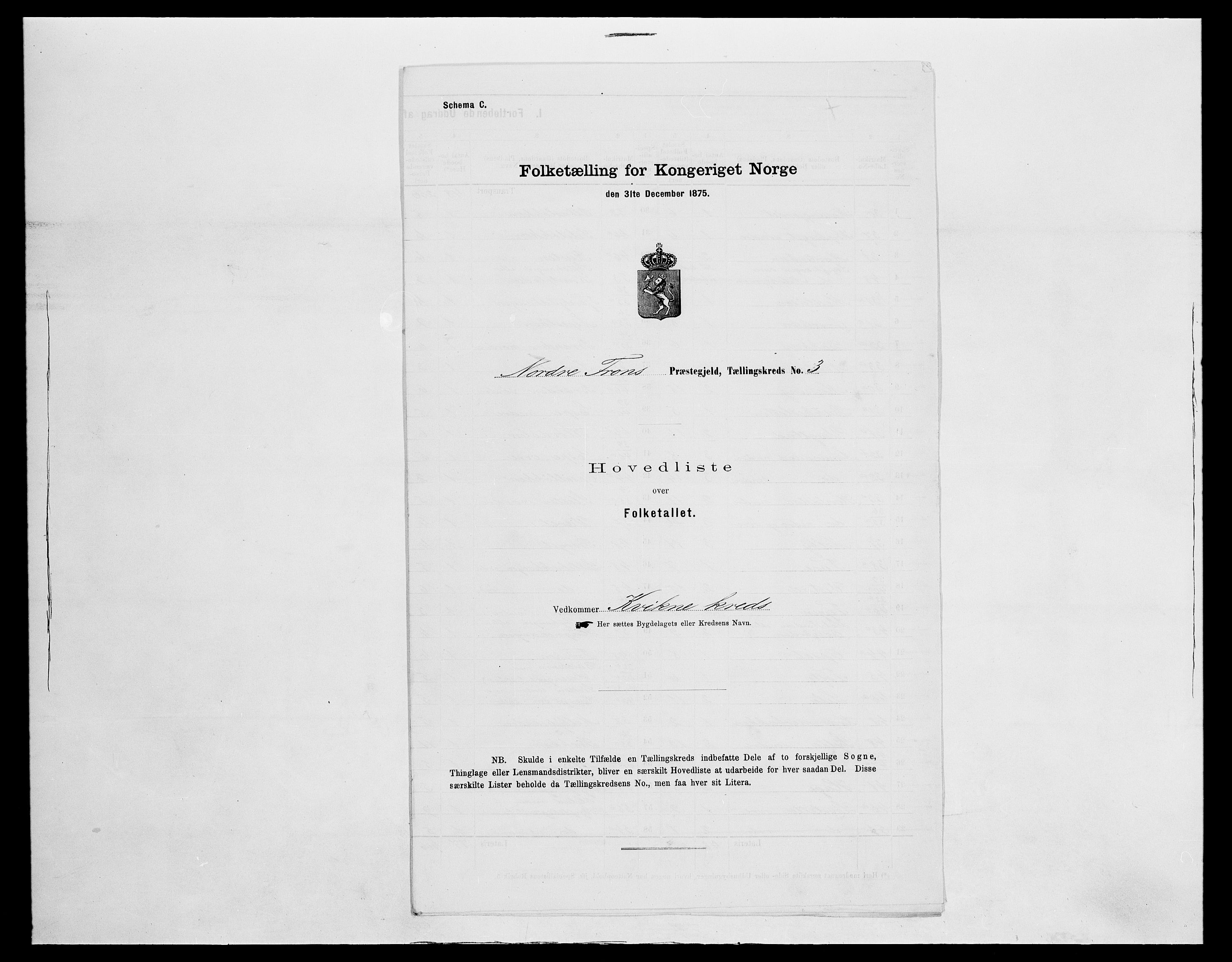 SAH, 1875 census for 0518P Nord-Fron, 1875, p. 30