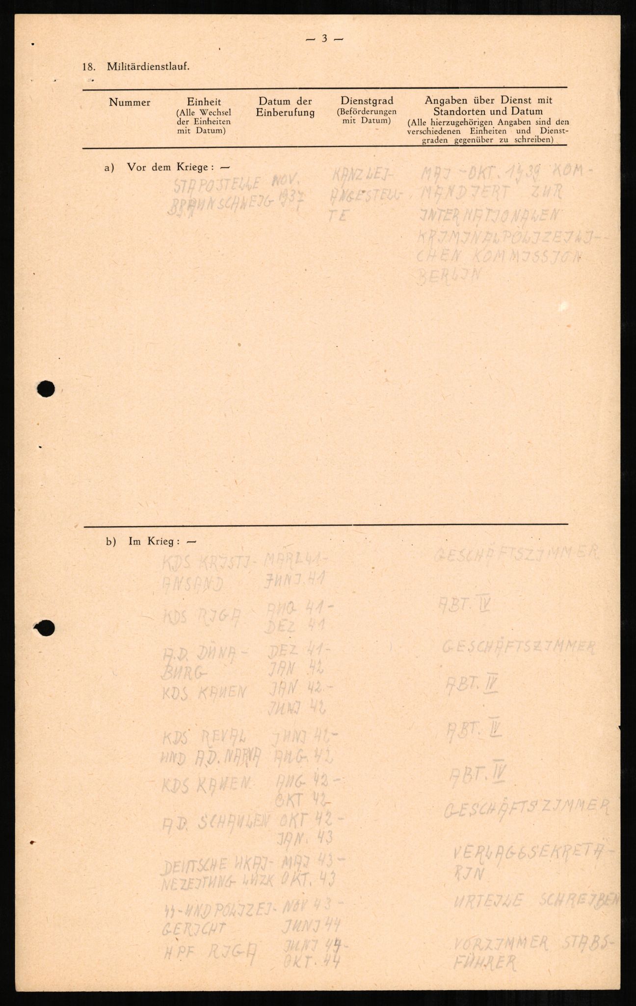 Forsvaret, Forsvarets overkommando II, AV/RA-RAFA-3915/D/Db/L0001: CI Questionaires. Tyske okkupasjonsstyrker i Norge. Tyskere., 1945-1946, p. 8