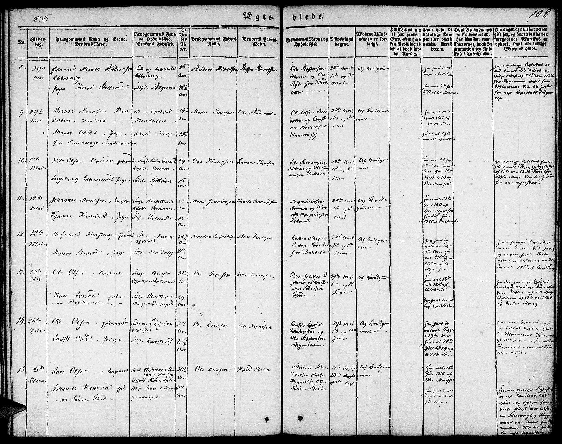 Fjell sokneprestembete, SAB/A-75301/H/Haa: Parish register (official) no. A 1, 1835-1850, p. 108