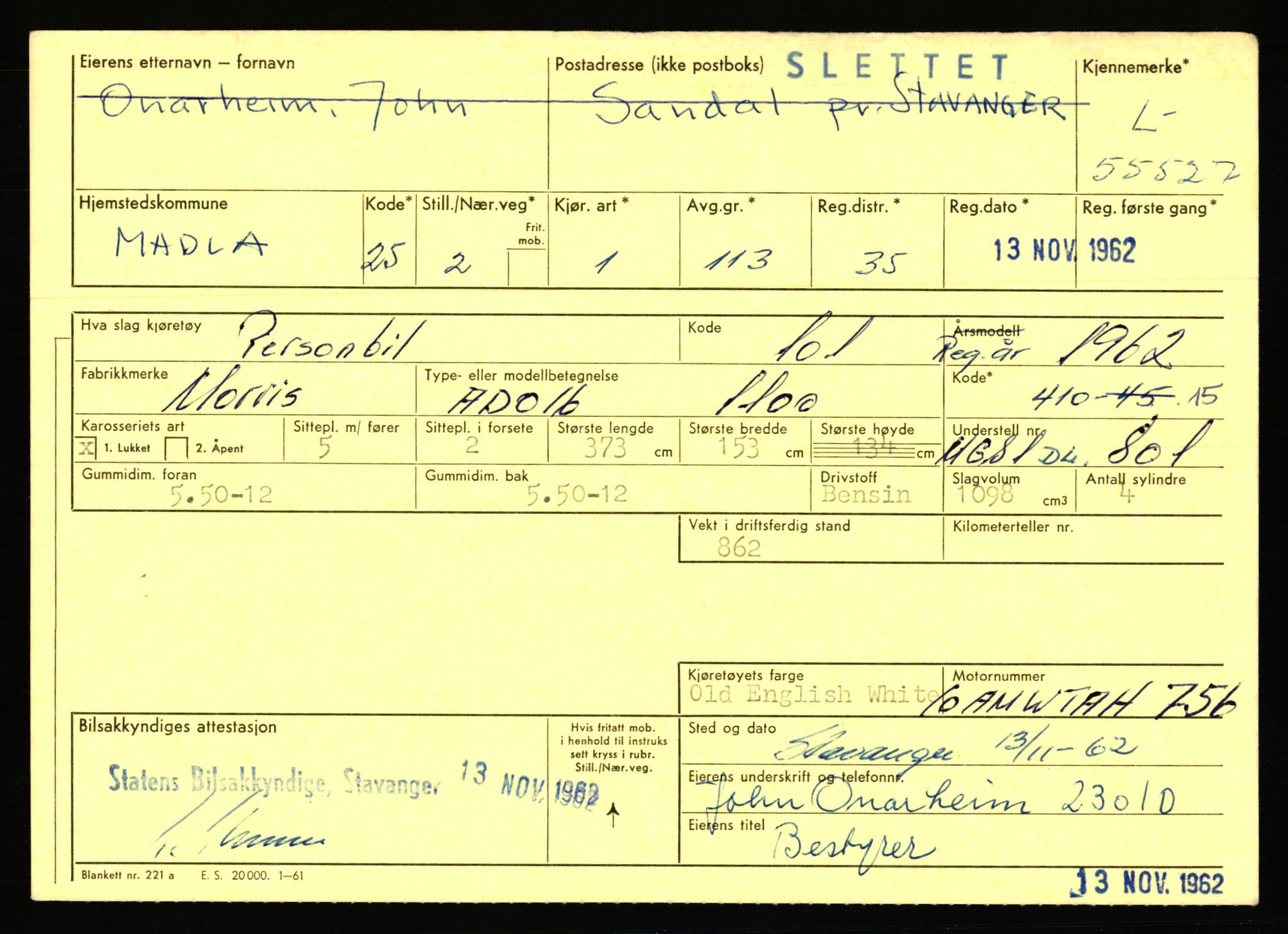 Stavanger trafikkstasjon, AV/SAST-A-101942/0/F/L0054: L-54200 - L-55699, 1930-1971, p. 2503