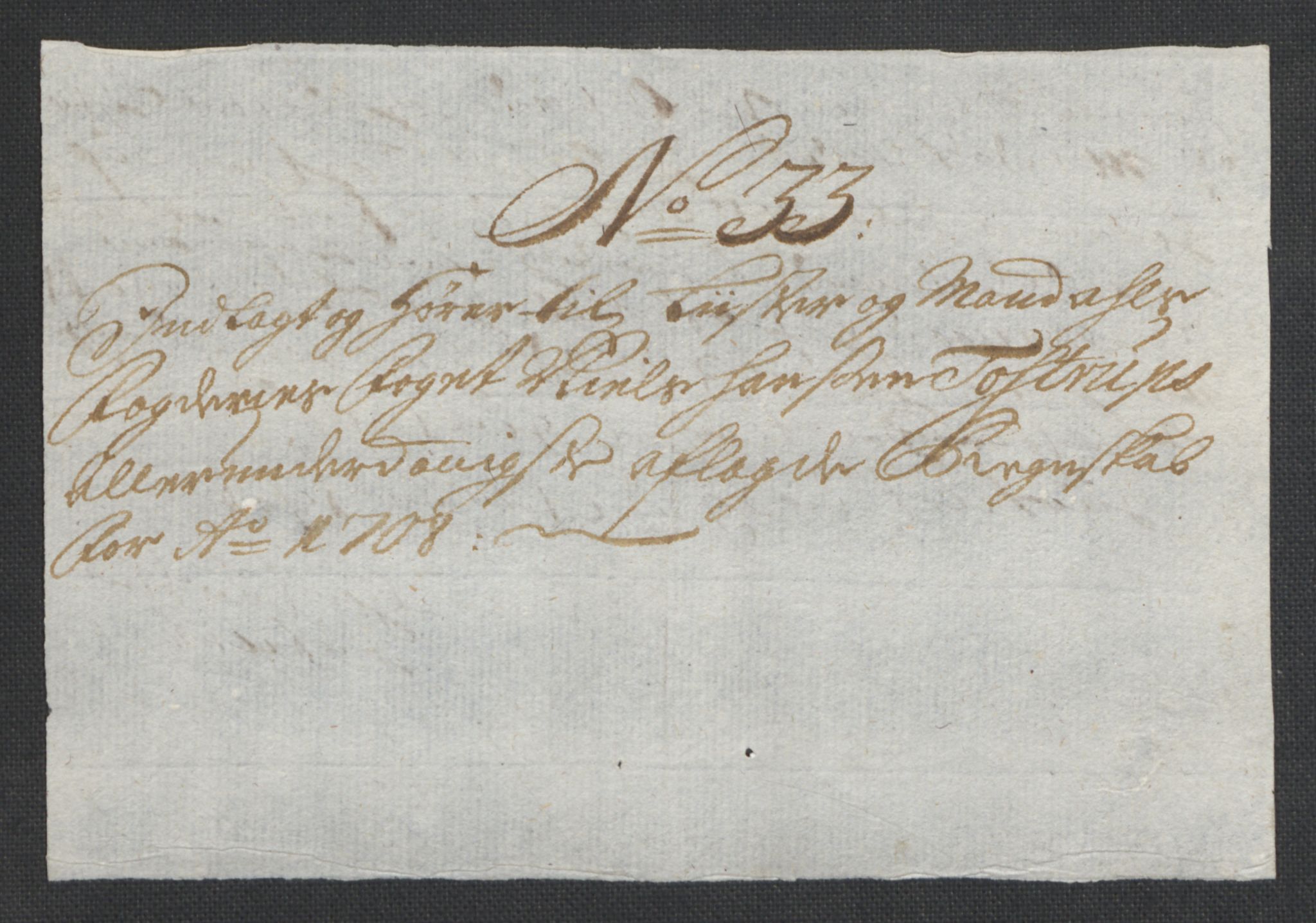 Rentekammeret inntil 1814, Reviderte regnskaper, Fogderegnskap, AV/RA-EA-4092/R43/L2552: Fogderegnskap Lista og Mandal, 1705-1709, p. 167