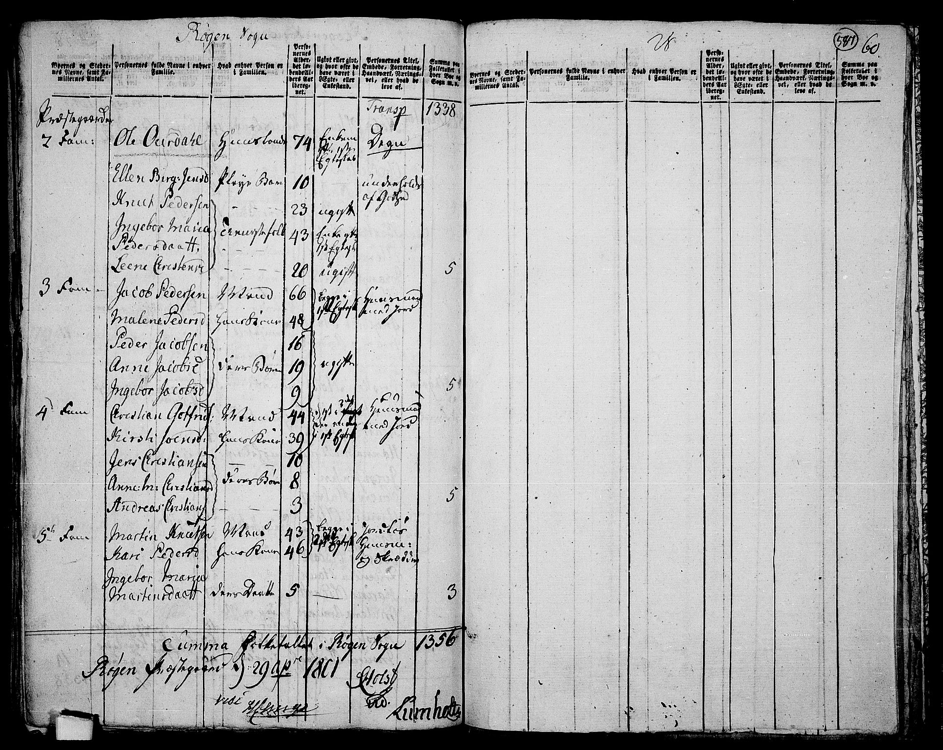 RA, 1801 census for 0627P Røyken, 1801, p. 586b-587a