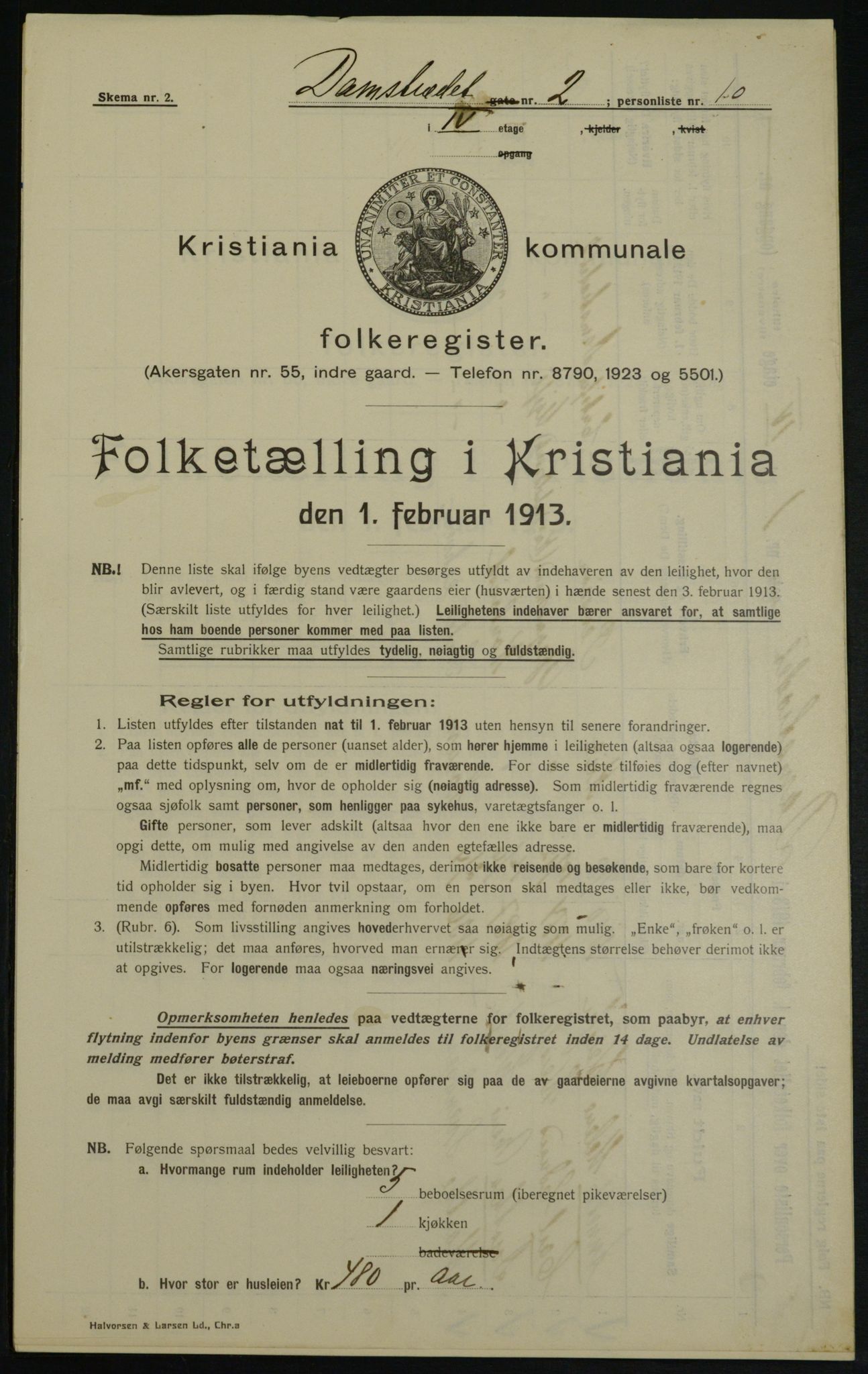 OBA, Municipal Census 1913 for Kristiania, 1913, p. 14428
