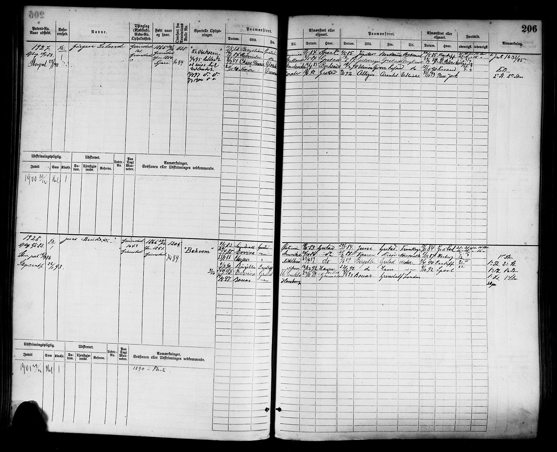 Grimstad mønstringskrets, AV/SAK-2031-0013/F/Fb/L0003: Hovedrulle nr 1517-2276, F-6, 1877-1888, p. 214