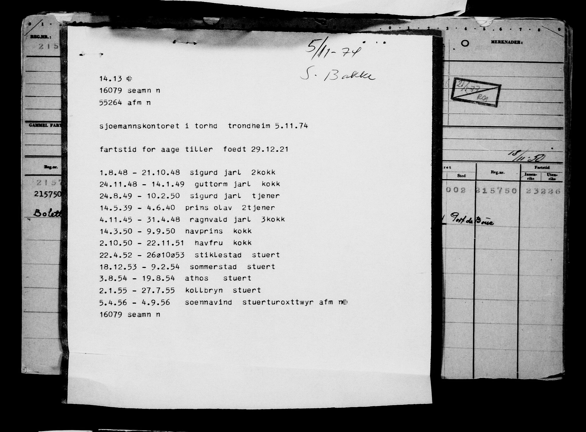 Direktoratet for sjømenn, AV/RA-S-3545/G/Gb/L0201: Hovedkort, 1921-1922, p. 395