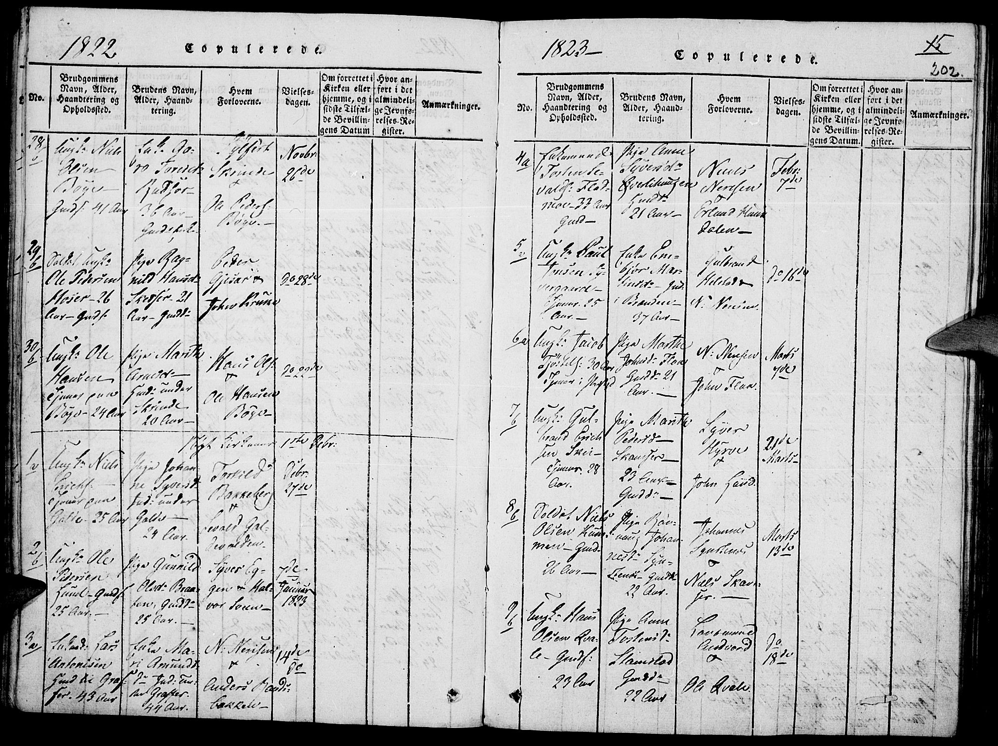 Lom prestekontor, SAH/PREST-070/K/L0004: Parish register (official) no. 4, 1815-1825, p. 202