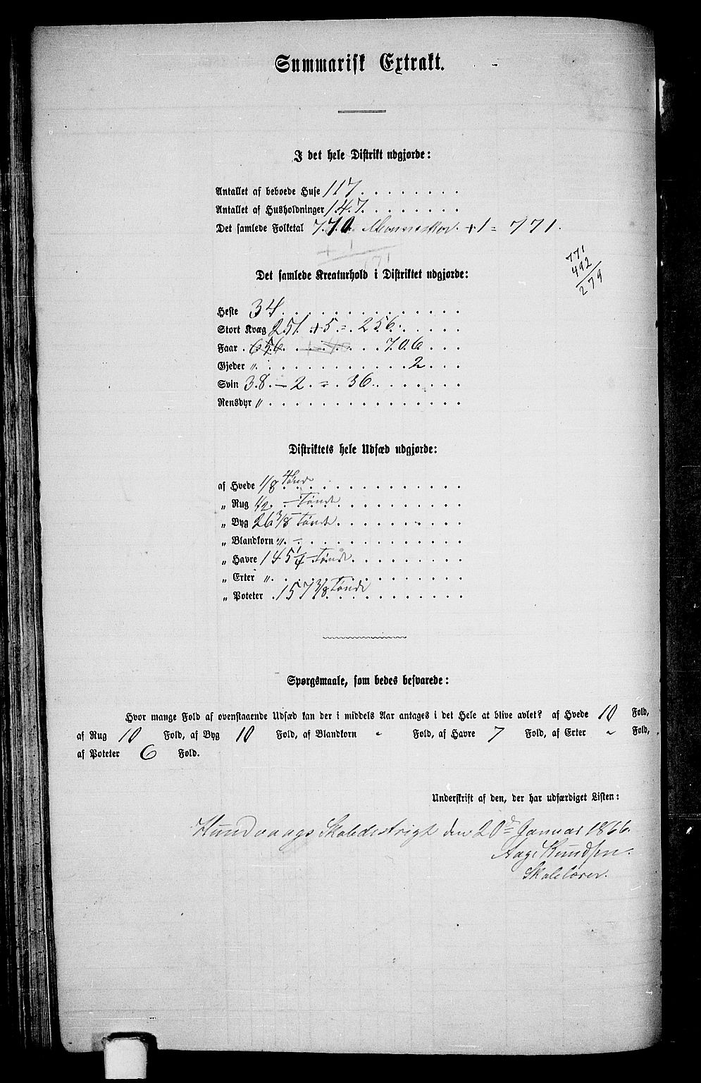 RA, 1865 census for Hetland, 1865, p. 65