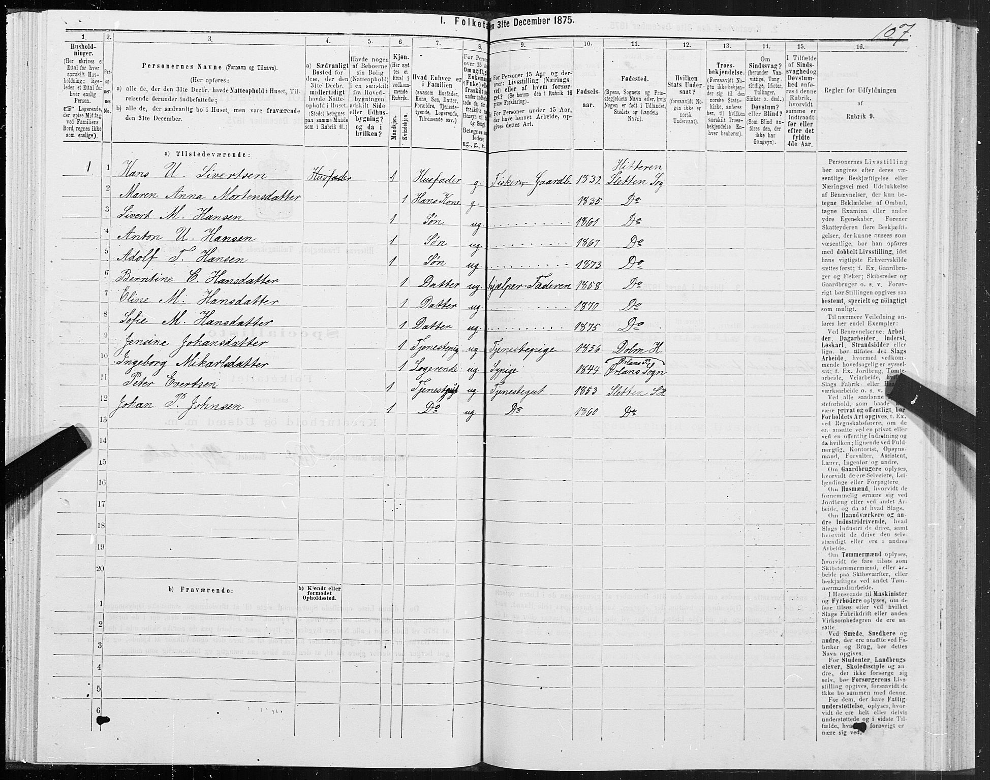 SAT, 1875 census for 1617P Hitra, 1875, p. 8107