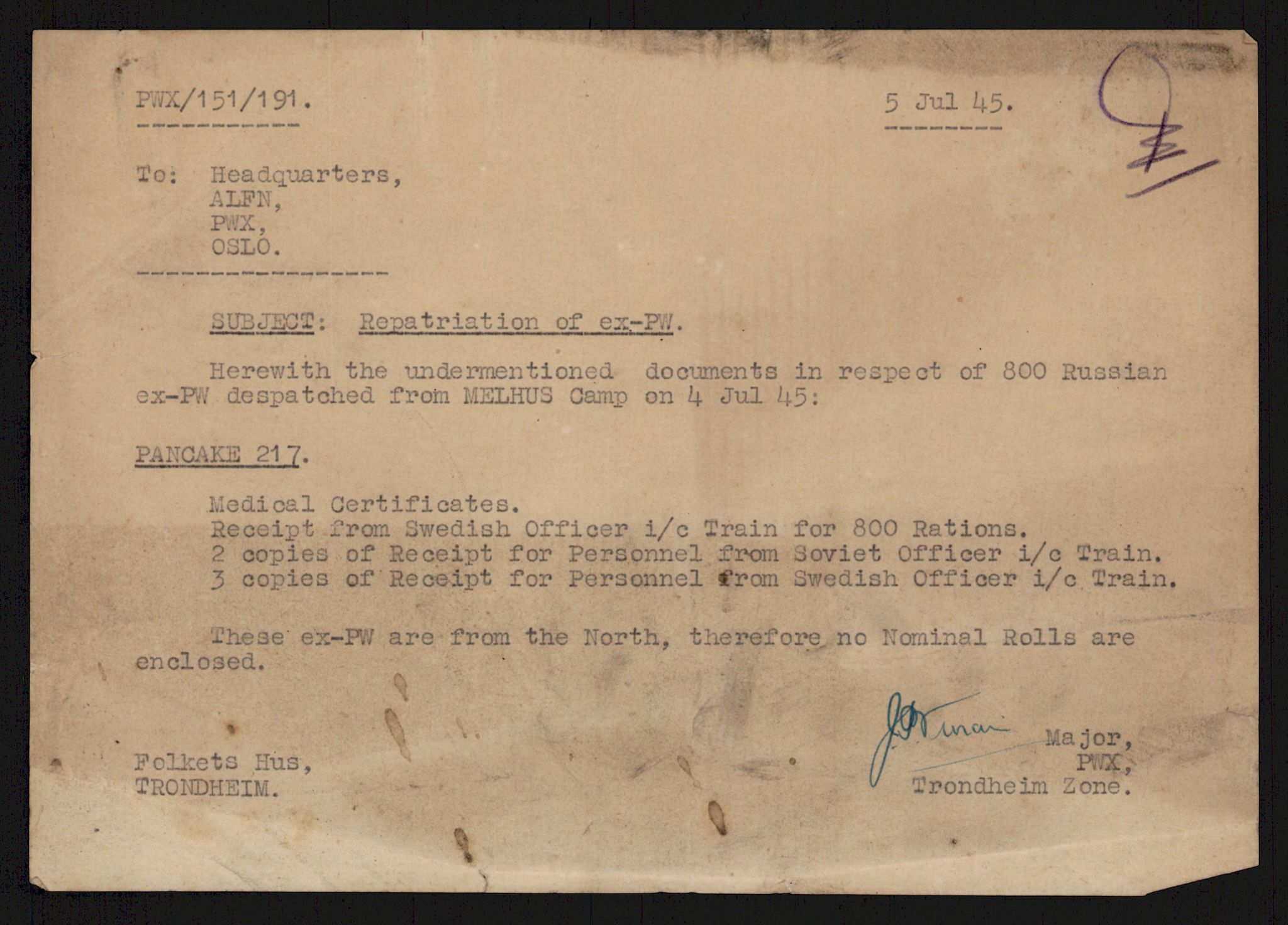 Flyktnings- og fangedirektoratet, Repatrieringskontoret, AV/RA-S-1681/D/Db/L0018: Displaced Persons (DPs) og sivile tyskere, 1945-1948, p. 506