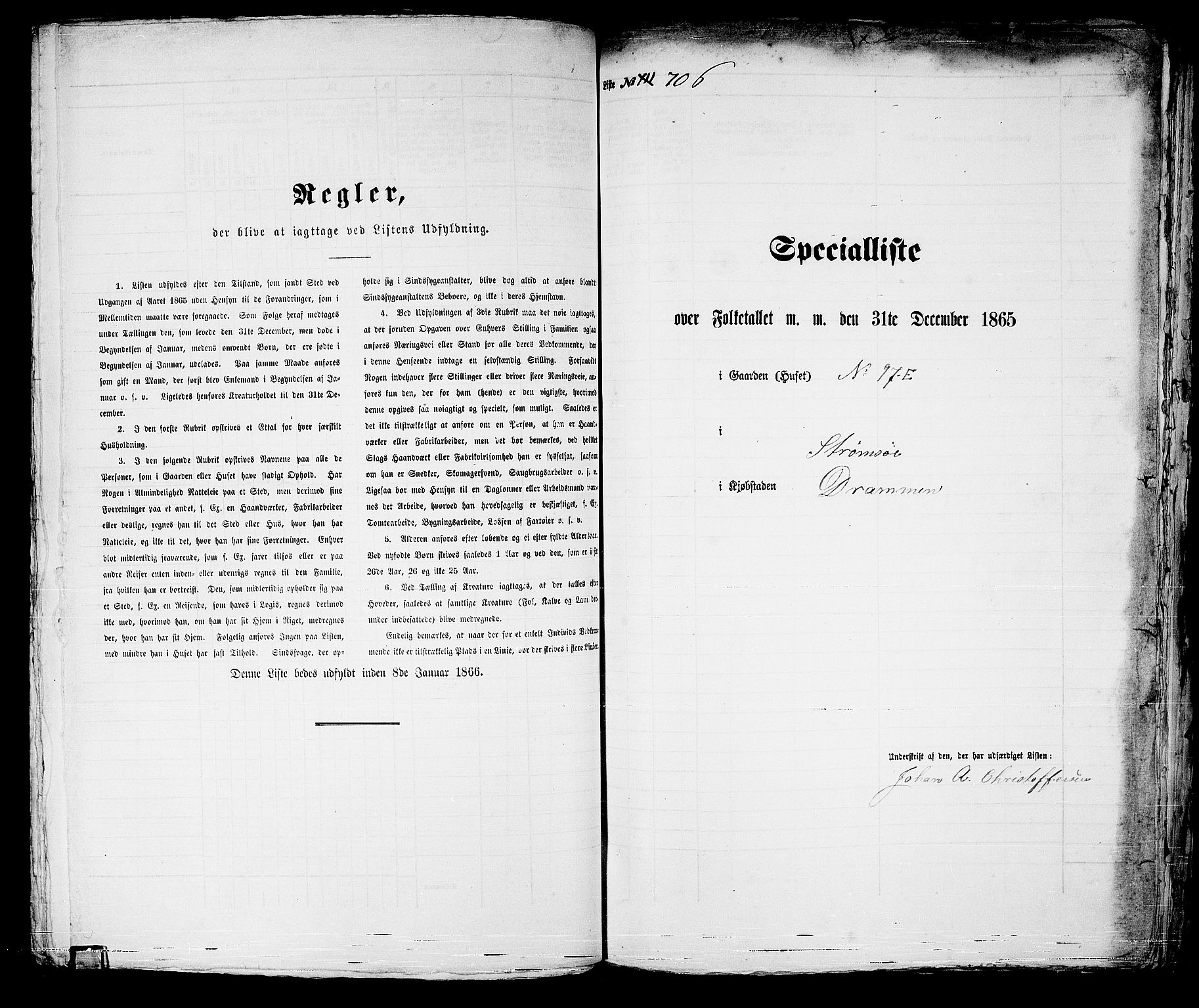 RA, 1865 census for Strømsø in Drammen, 1865, p. 227