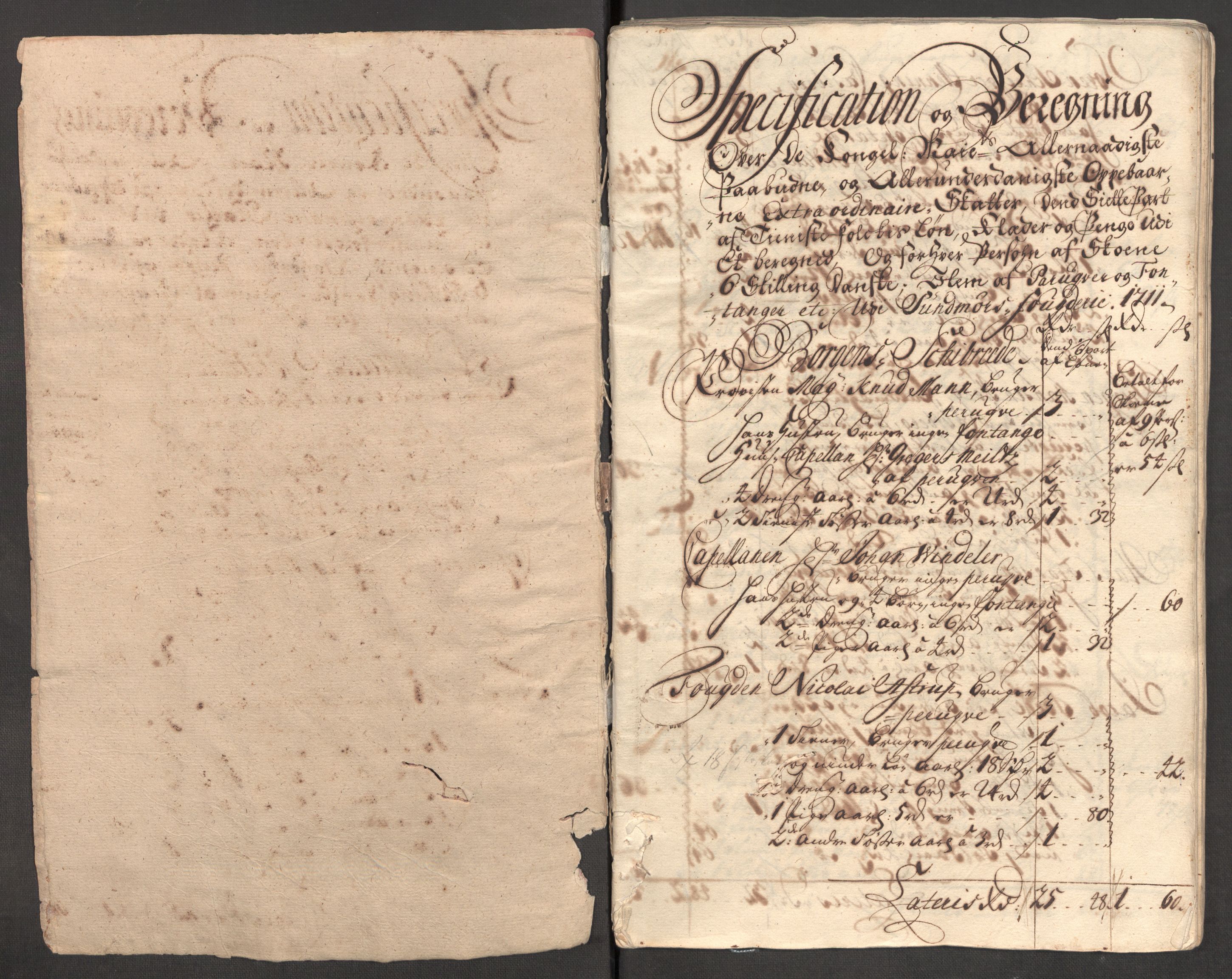 Rentekammeret inntil 1814, Reviderte regnskaper, Fogderegnskap, RA/EA-4092/R54/L3564: Fogderegnskap Sunnmøre, 1711, p. 145