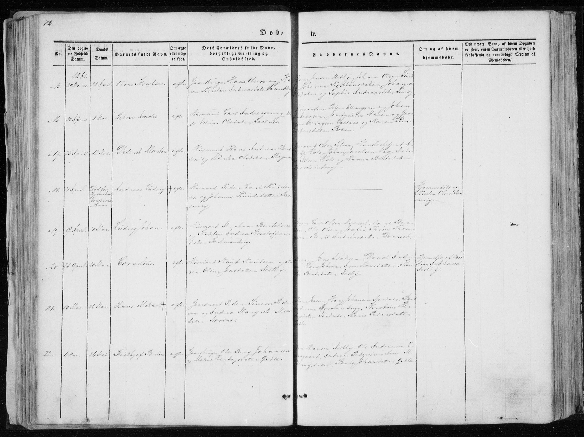 Ministerialprotokoller, klokkerbøker og fødselsregistre - Nordland, AV/SAT-A-1459/847/L0666: Parish register (official) no. 847A06, 1842-1871, p. 72