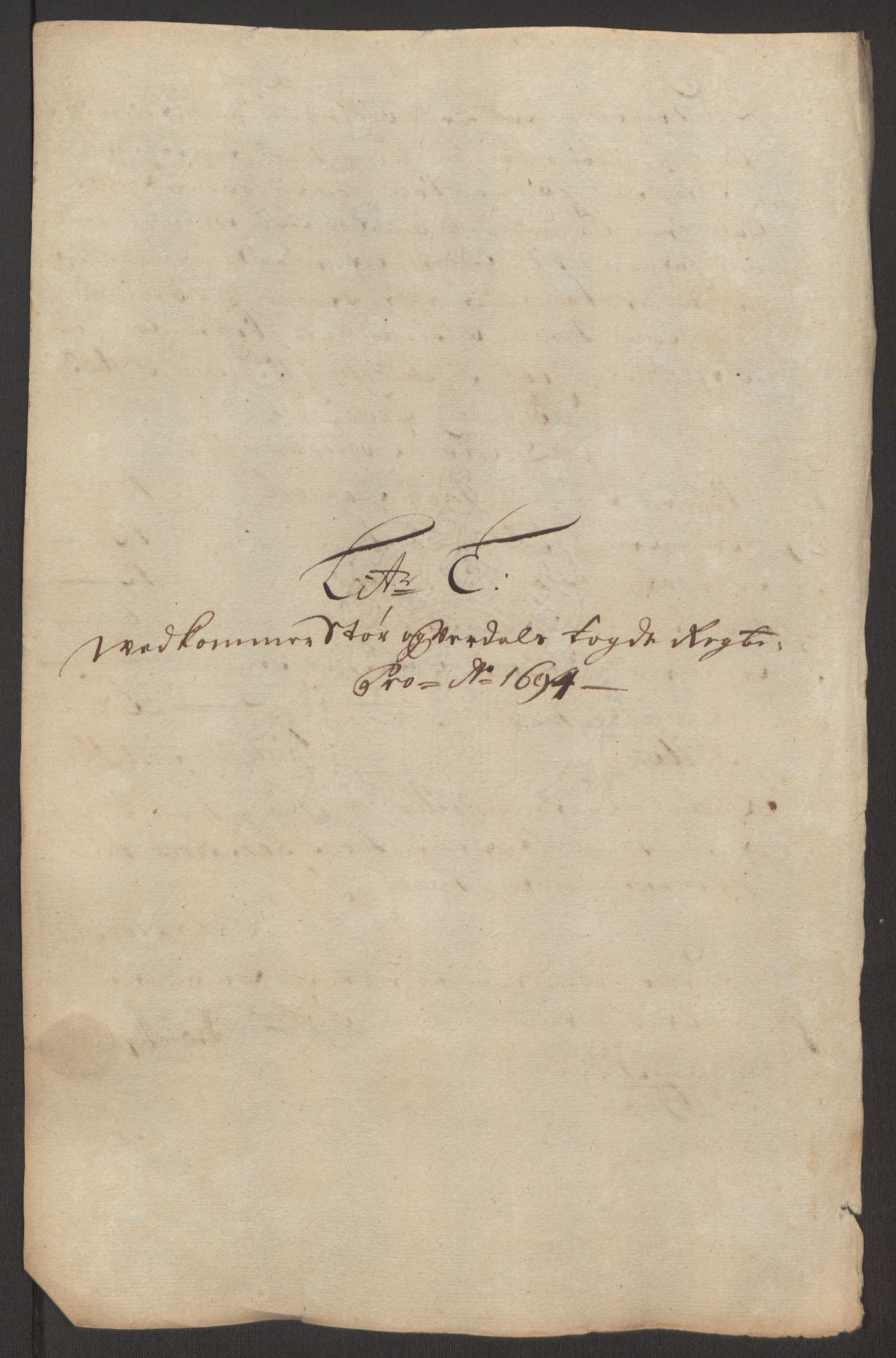 Rentekammeret inntil 1814, Reviderte regnskaper, Fogderegnskap, AV/RA-EA-4092/R62/L4186: Fogderegnskap Stjørdal og Verdal, 1693-1694, p. 247