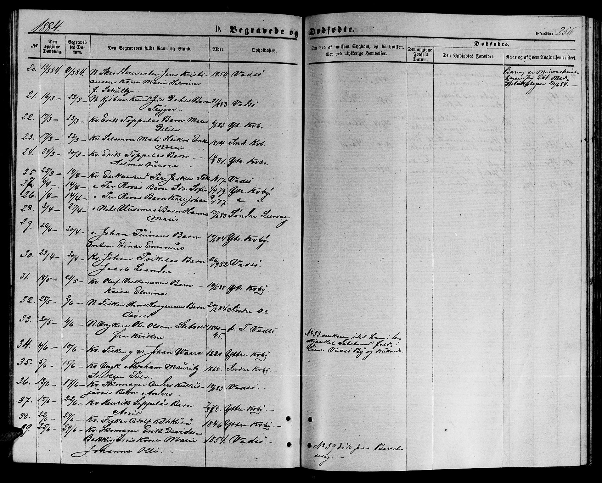 Vadsø sokneprestkontor, AV/SATØ-S-1325/H/Hb/L0002klokker: Parish register (copy) no. 2, 1875-1884, p. 256