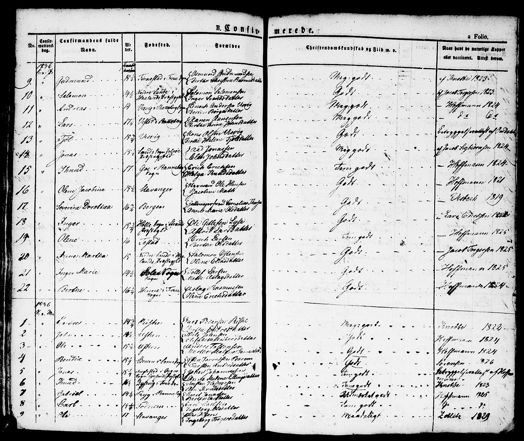 Domkirken sokneprestkontor, AV/SAST-A-101812/001/30/30BA/L0011: Parish register (official) no. A 11, 1832-1856