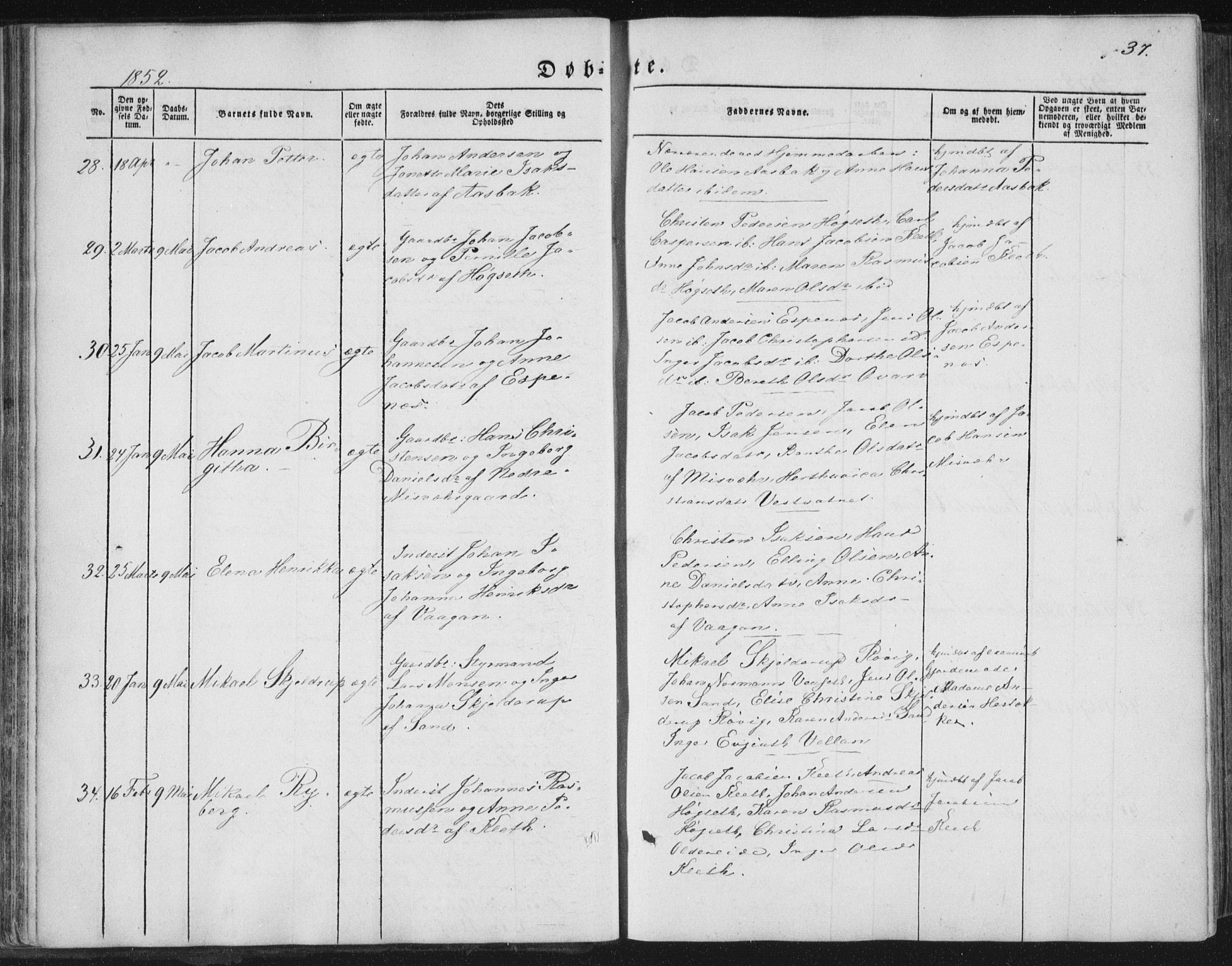 Ministerialprotokoller, klokkerbøker og fødselsregistre - Nordland, SAT/A-1459/852/L0738: Parish register (official) no. 852A08, 1849-1865, p. 37