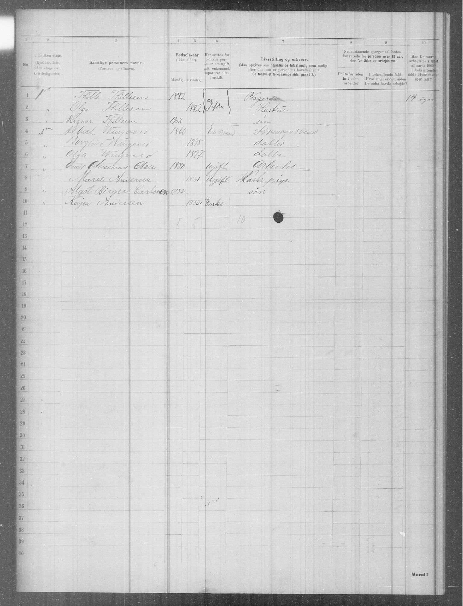 OBA, Municipal Census 1902 for Kristiania, 1902, p. 8321