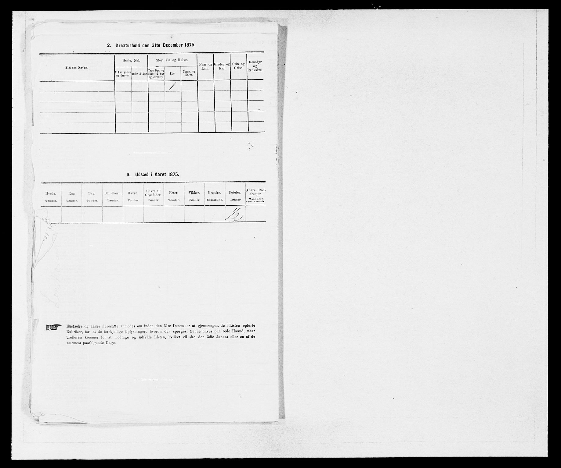 SAB, 1875 census for 1254P Hamre, 1875, p. 305