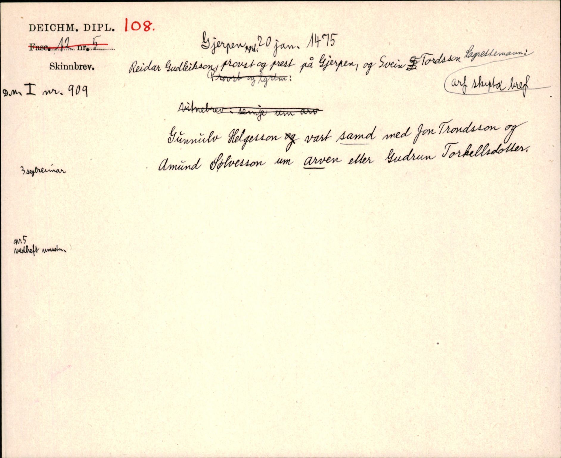Riksarkivets diplomsamling, AV/RA-EA-5965/F35/F35j/L0001: Regestsedler: Deichmanske diplomer nr. 1-450, p. 225