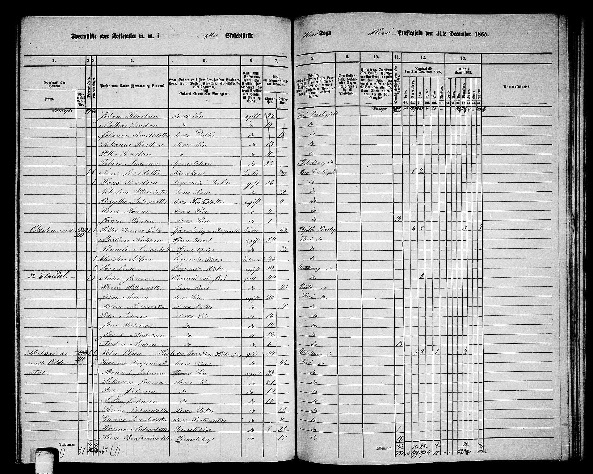 RA, 1865 census for Herøy, 1865, p. 60