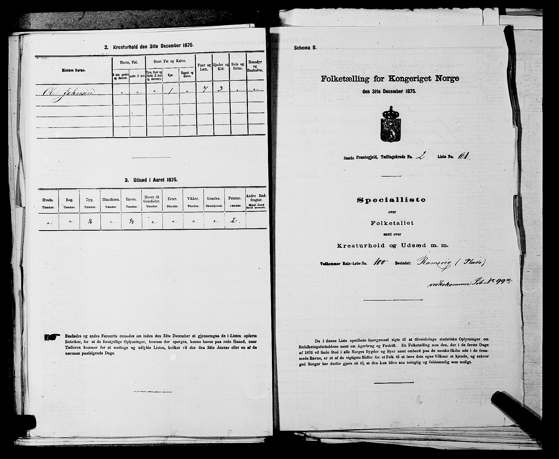 SAKO, 1875 census for 0822P Sauherad, 1875, p. 289