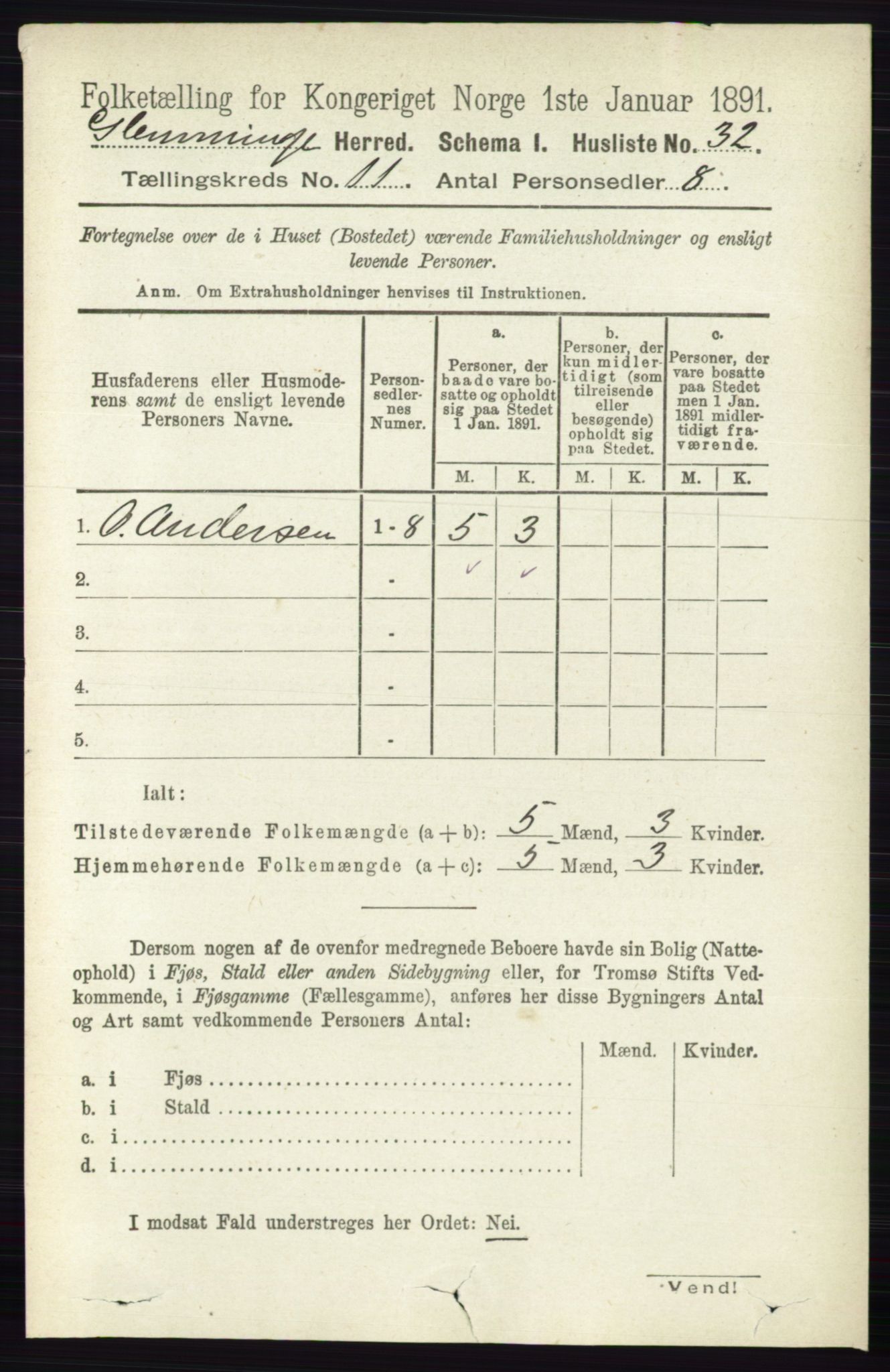 RA, 1891 census for 0132 Glemmen, 1891, p. 10563