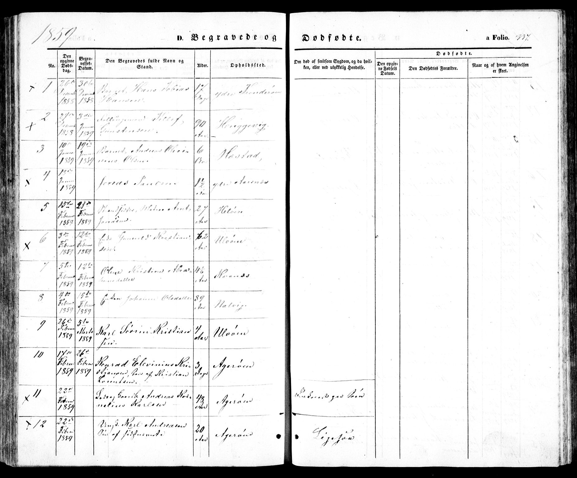 Høvåg sokneprestkontor, AV/SAK-1111-0025/F/Fb/L0002: Parish register (copy) no. B 2, 1847-1869, p. 337