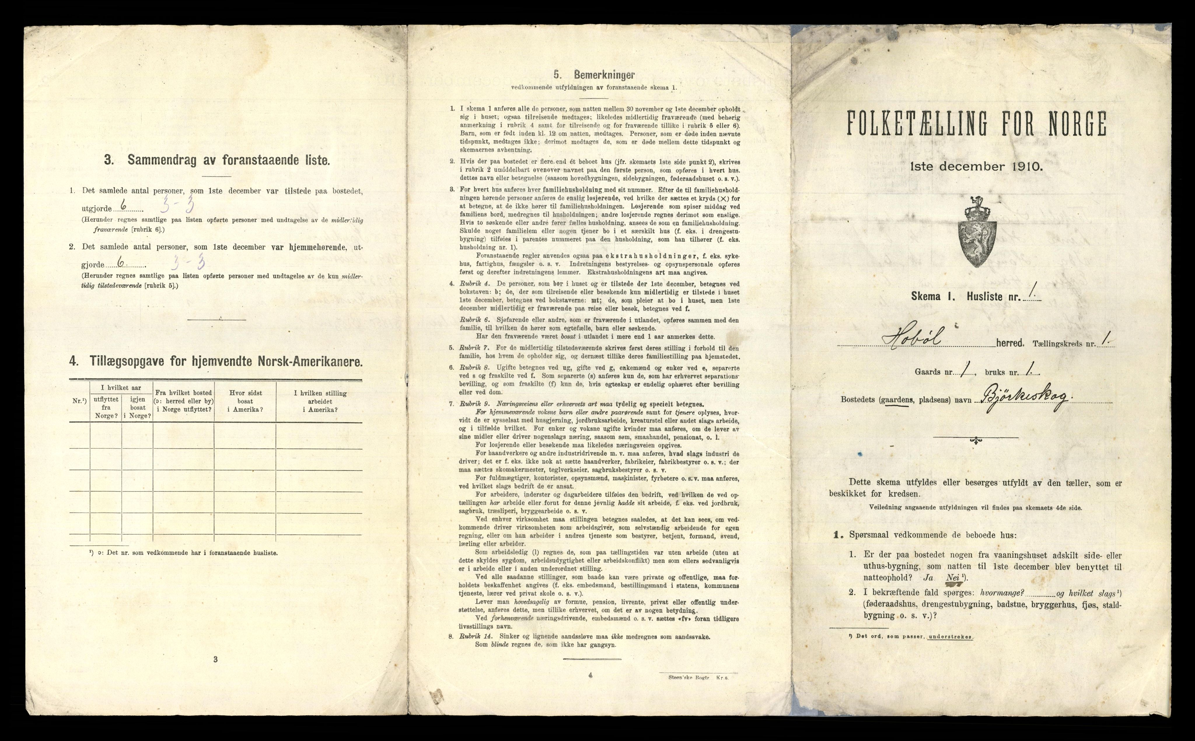 RA, 1910 census for Hobøl, 1910, p. 26