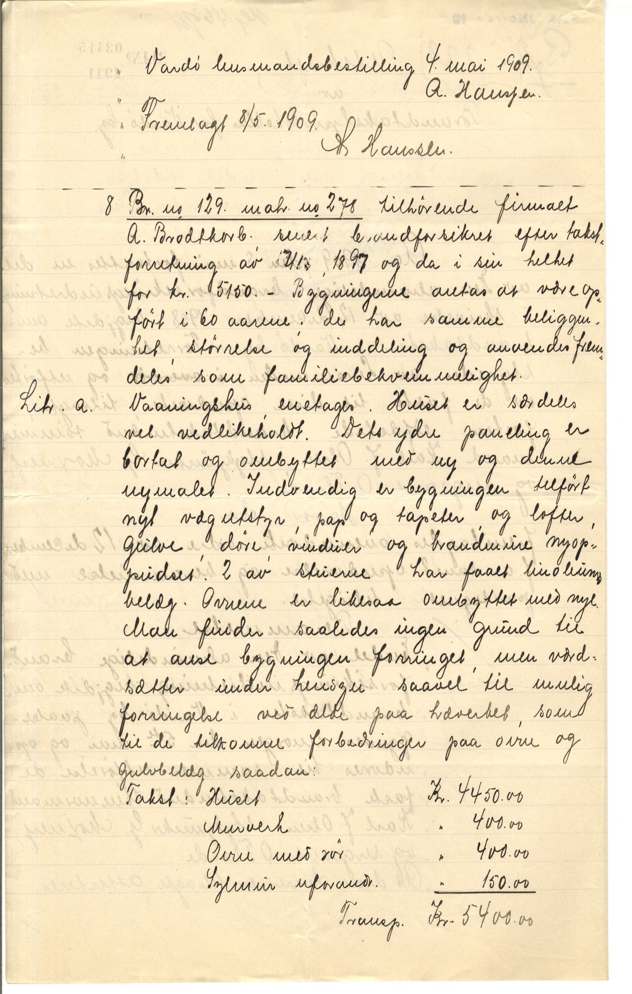 Brodtkorb handel A/S, VAMU/A-0001/Q/Qb/L0001: Skjøter og grunnbrev i Vardø by, 1822-1943, p. 436