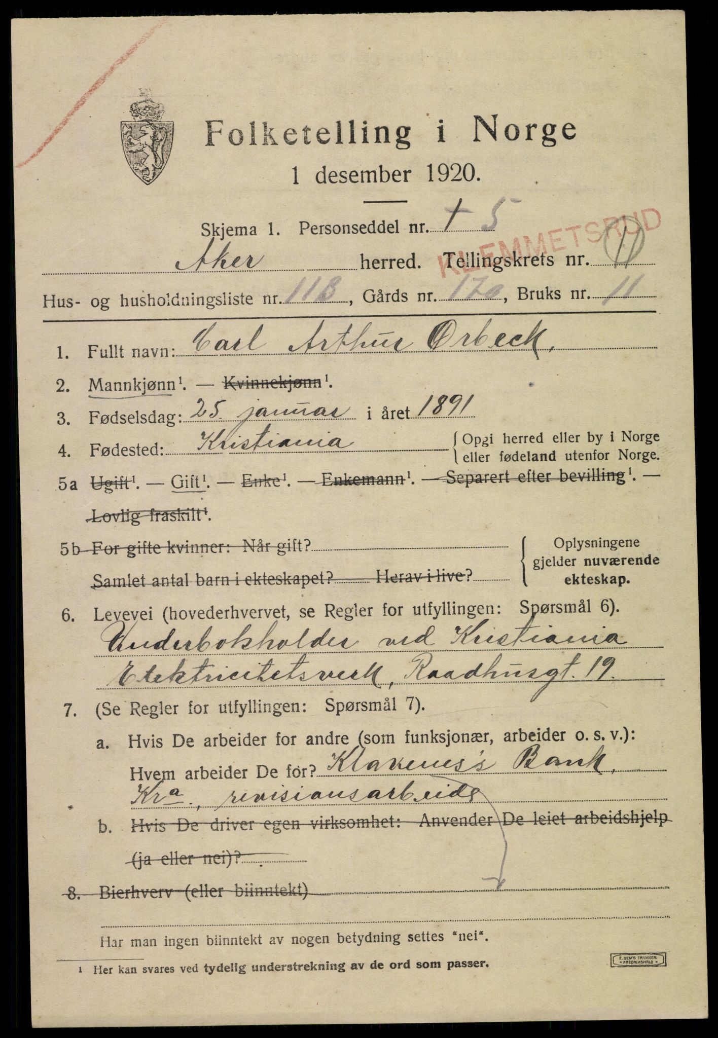 SAO, 1920 census for Aker, 1920, p. 72428