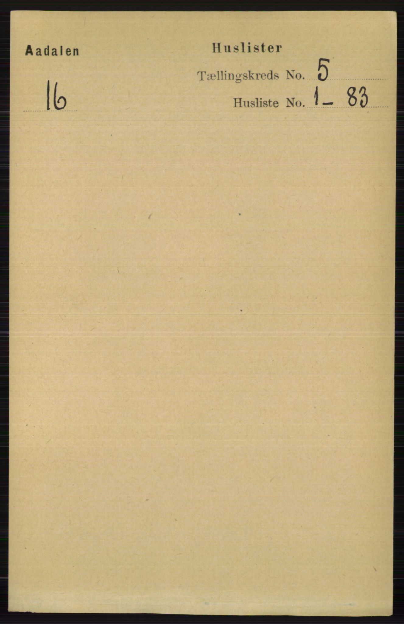 RA, 1891 census for 0614 Ådal, 1891, p. 1927