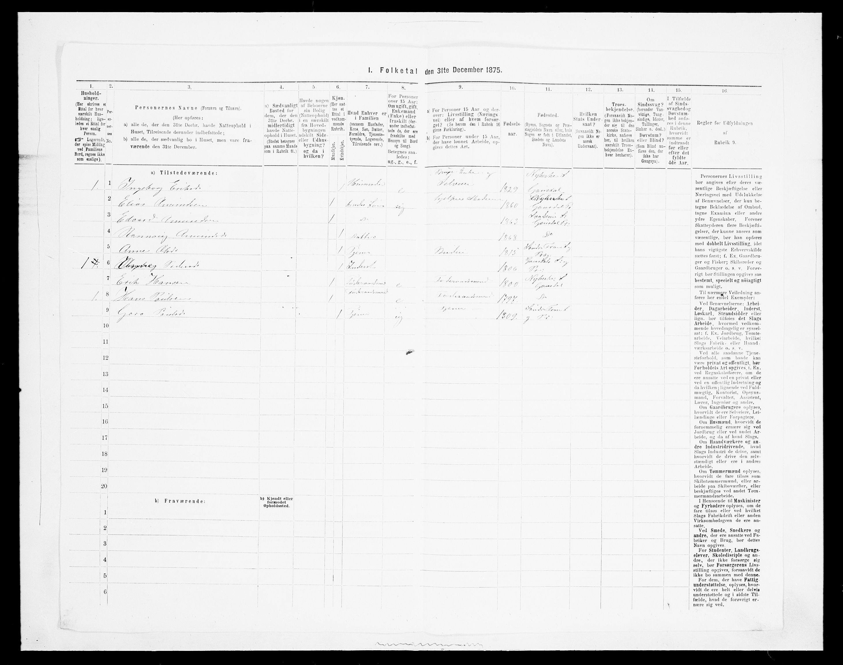 SAH, 1875 census for 0522P Gausdal, 1875, p. 1764