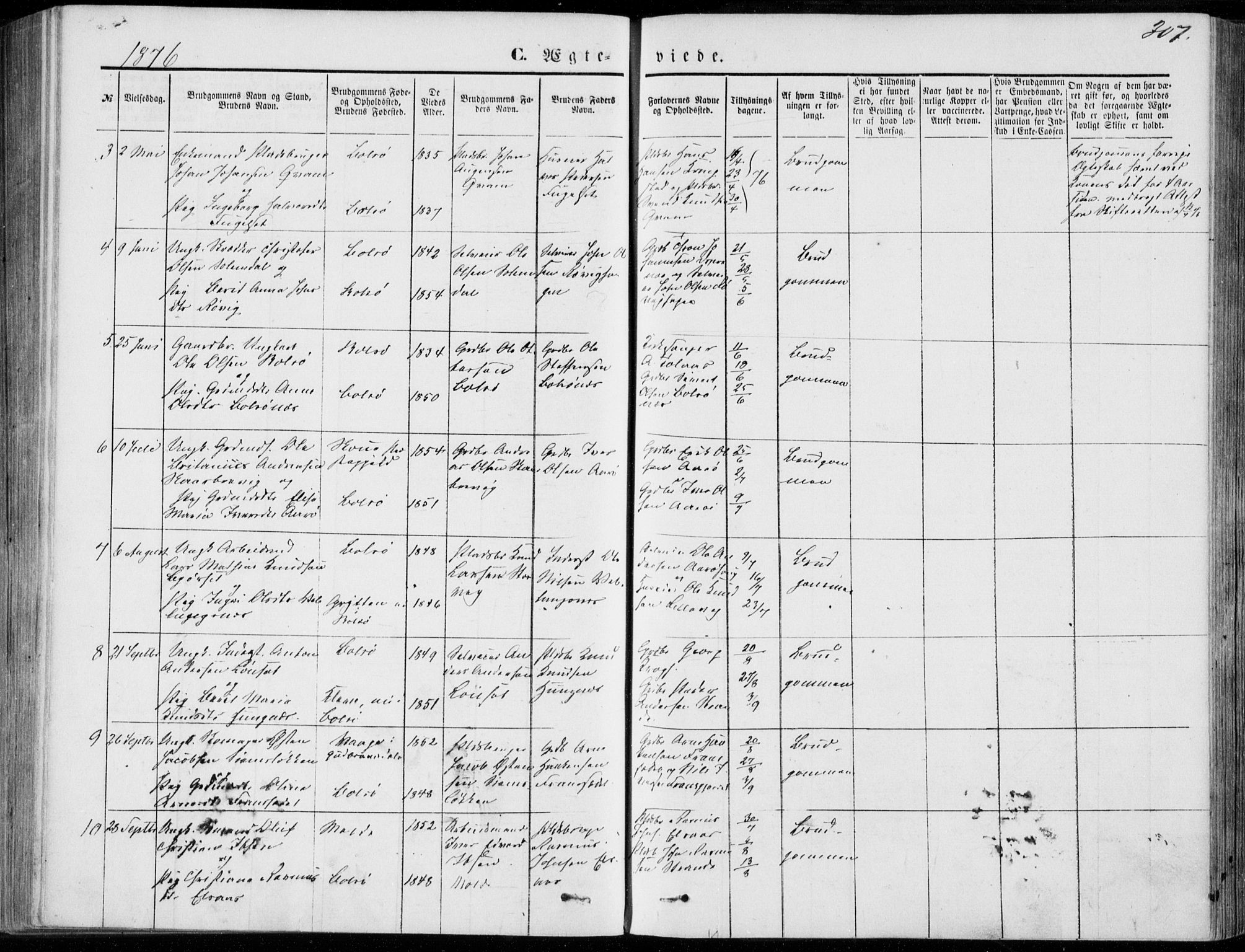 Ministerialprotokoller, klokkerbøker og fødselsregistre - Møre og Romsdal, AV/SAT-A-1454/555/L0655: Parish register (official) no. 555A05, 1869-1886, p. 307