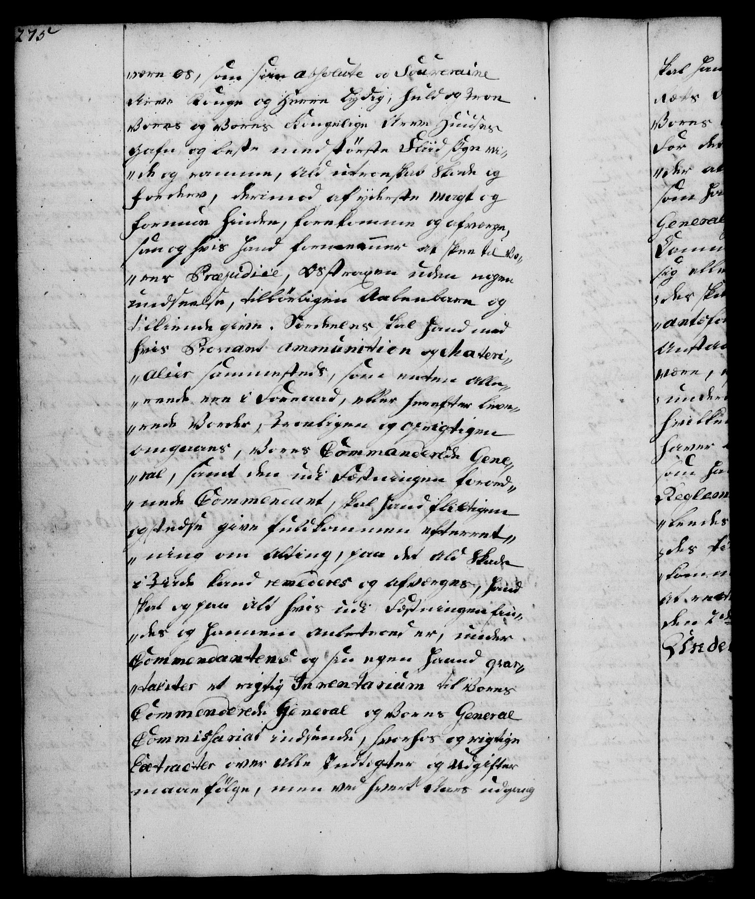 Rentekammeret, Kammerkanselliet, RA/EA-3111/G/Gg/Gge/L0003: Norsk bestallingsprotokoll med register (merket RK 53.27), 1745-1761, p. 275
