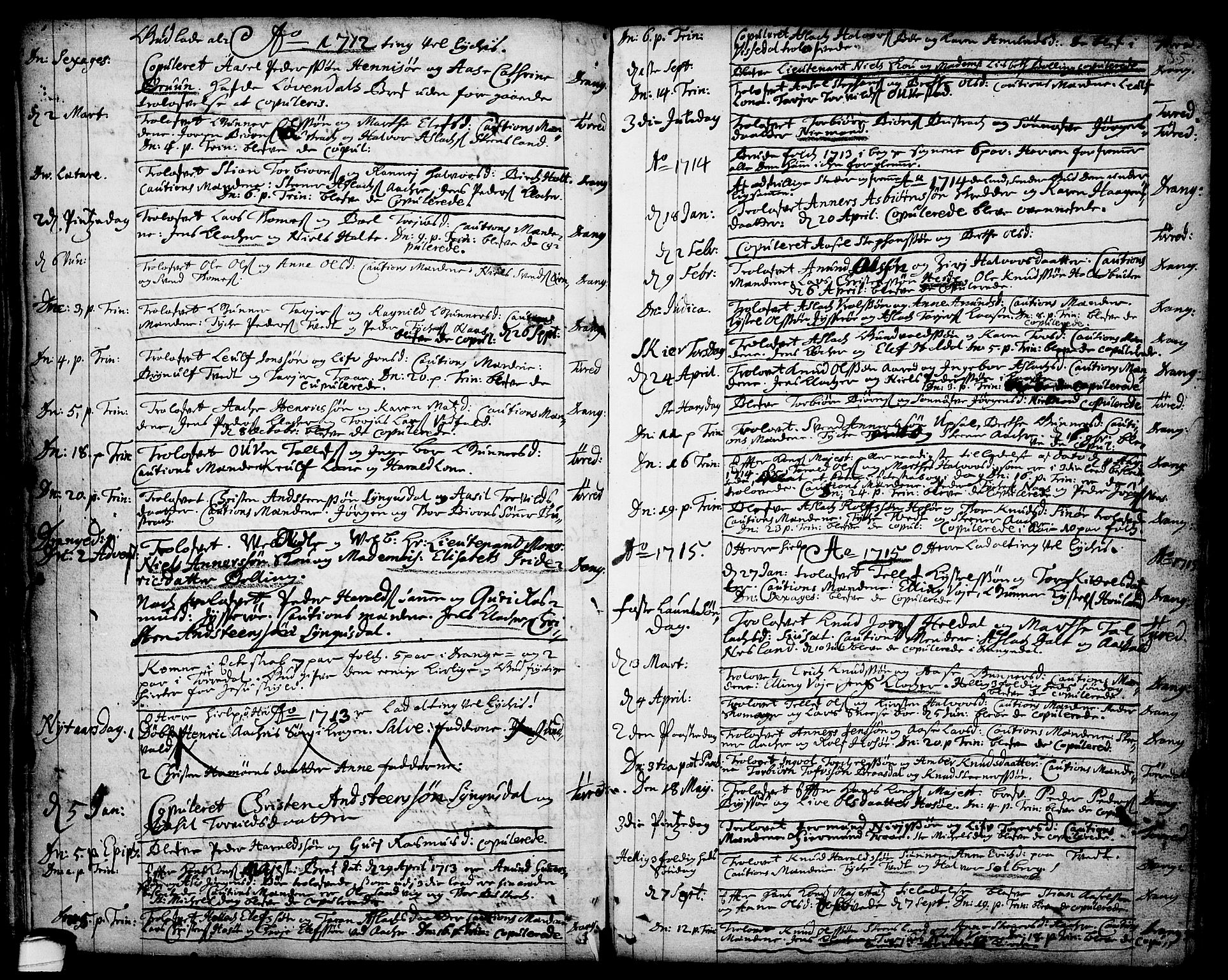 Drangedal kirkebøker, SAKO/A-258/F/Fa/L0001: Parish register (official) no. 1, 1697-1767, p. 35