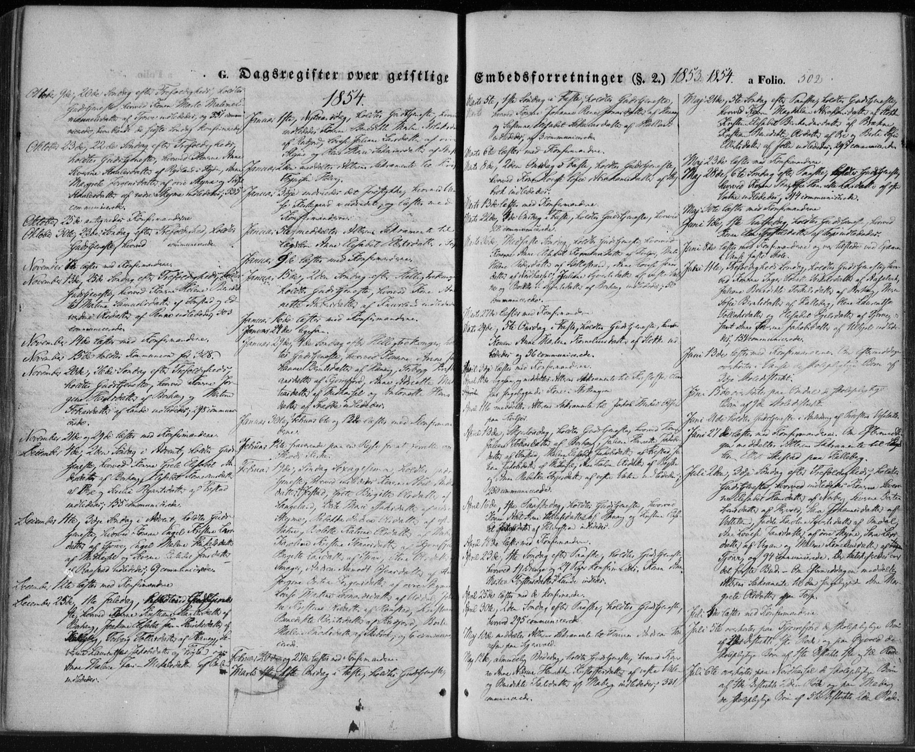 Lista sokneprestkontor, AV/SAK-1111-0027/F/Fa/L0010: Parish register (official) no. A 10, 1846-1861, p. 502