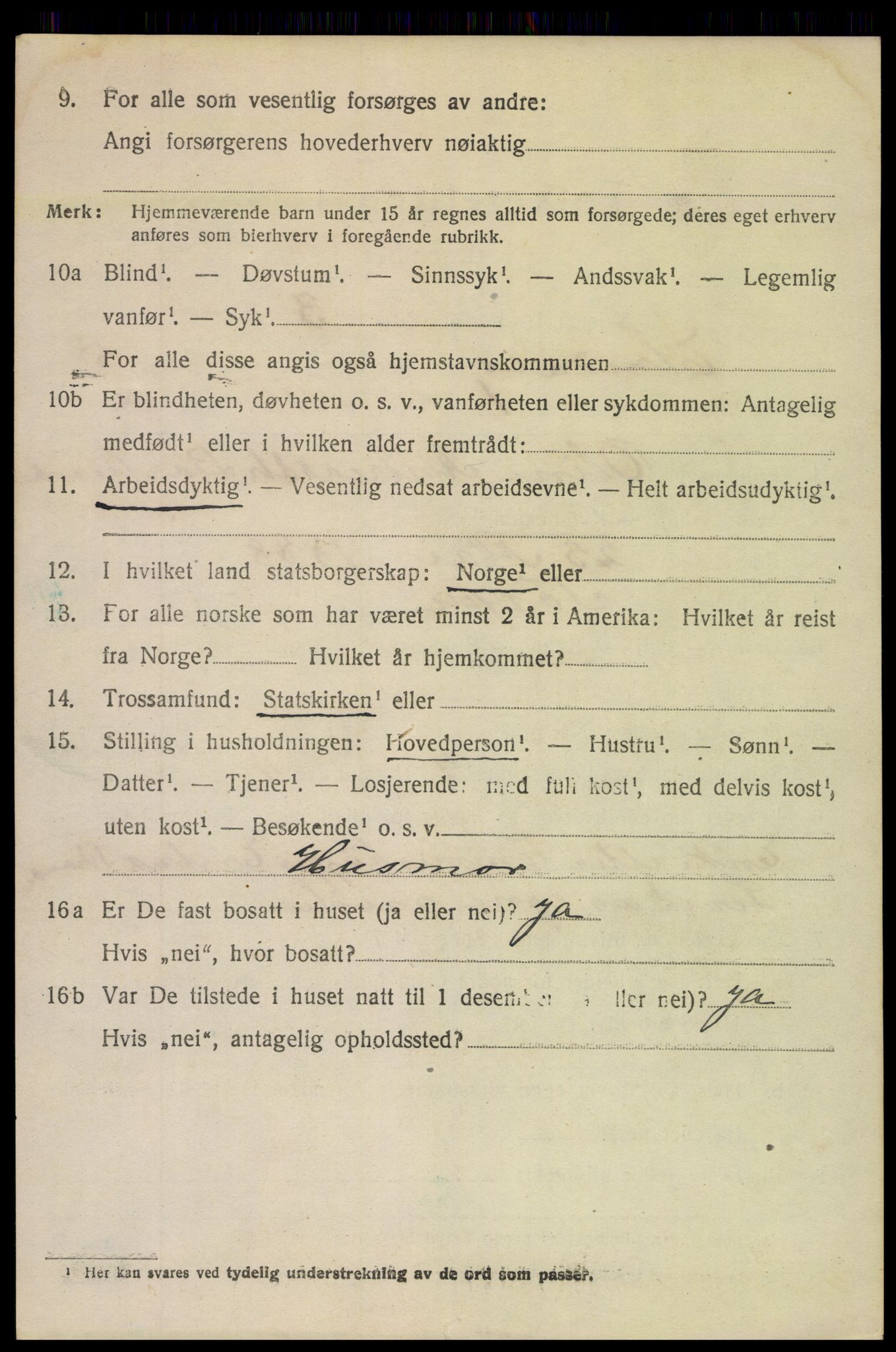 SAH, 1920 census for Etnedal, 1920, p. 1923