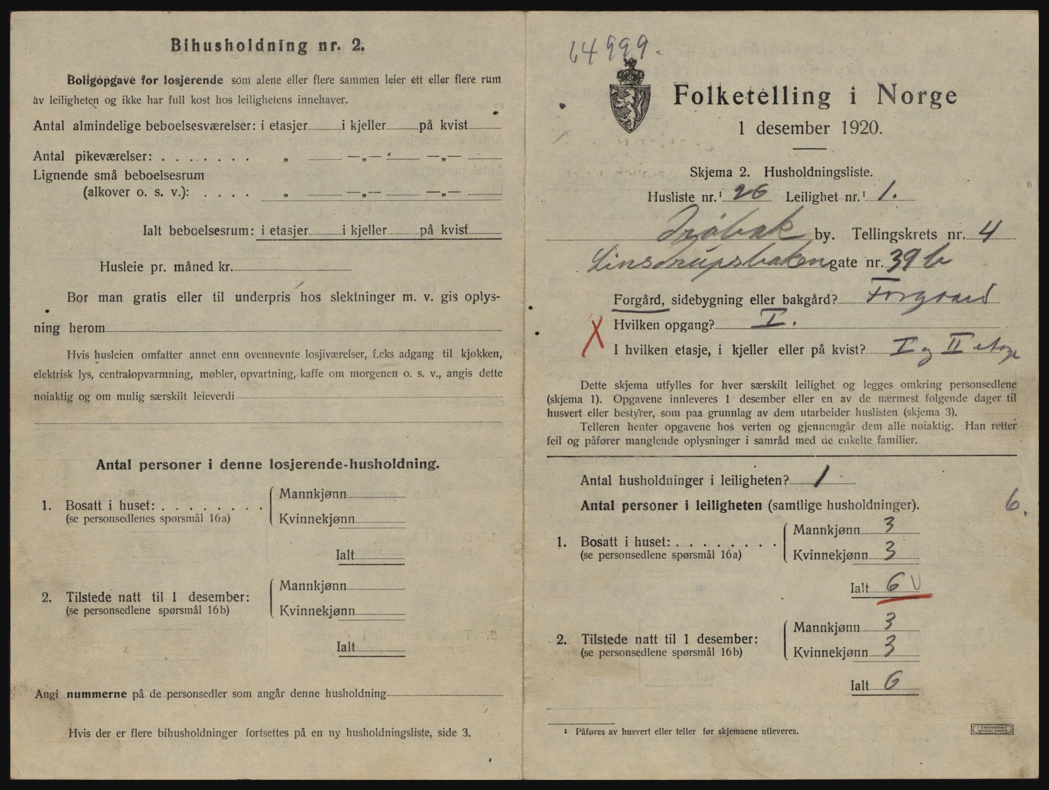 SAO, 1920 census for Drøbak, 1920, p. 1373