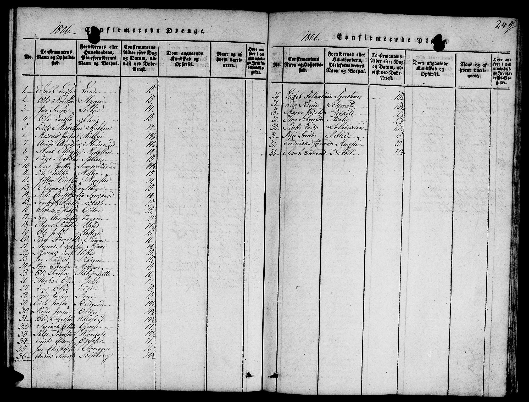 Ministerialprotokoller, klokkerbøker og fødselsregistre - Sør-Trøndelag, SAT/A-1456/668/L0803: Parish register (official) no. 668A03, 1800-1826, p. 245